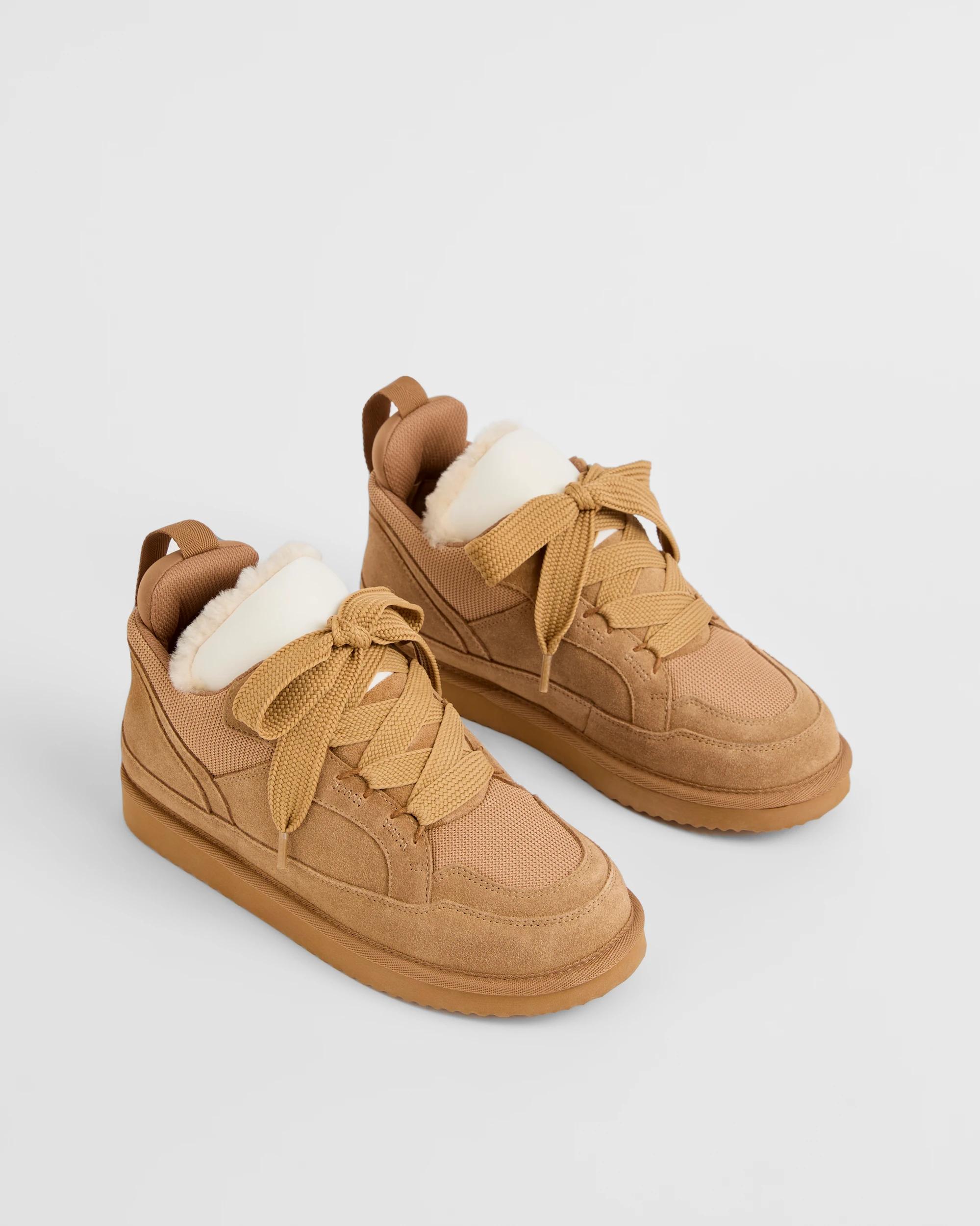 2 Australian Design Ugg Boots and Slippers Australian Design Genuine Leather and Sheepskin Ugg Casual Sneaker CHESTNUT, 2 of 3