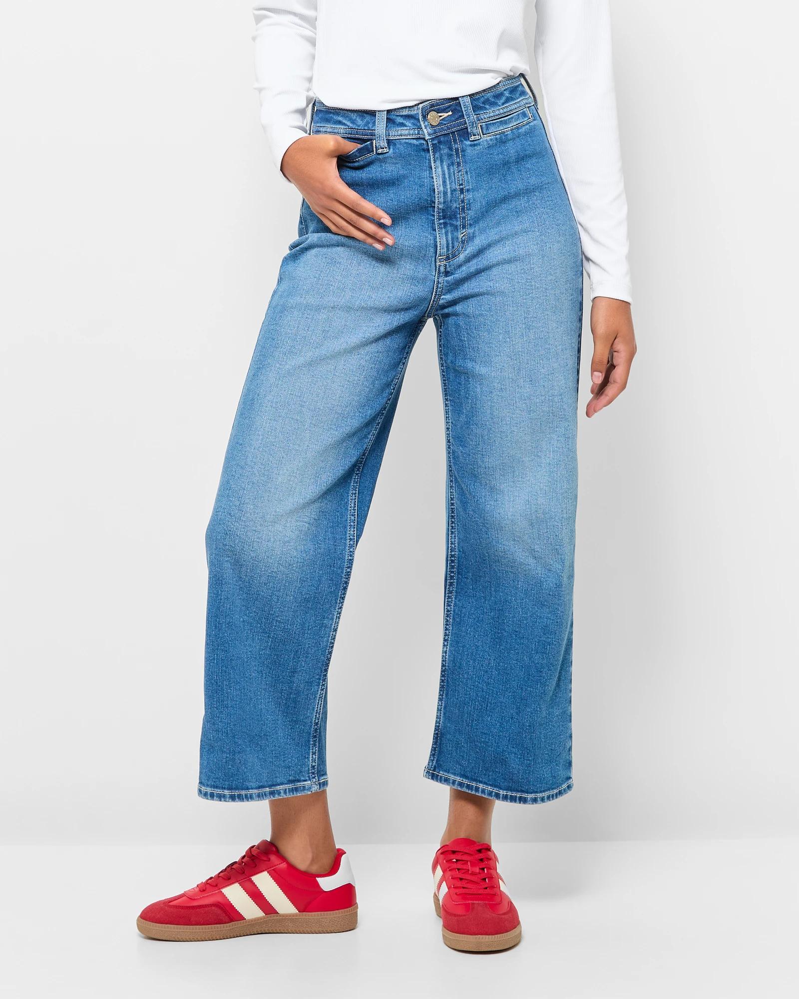 2 Target Petites Crop Length Wide Leg Denim Jeans - Kelsey DAYBREAK BLUE, 2 of 5