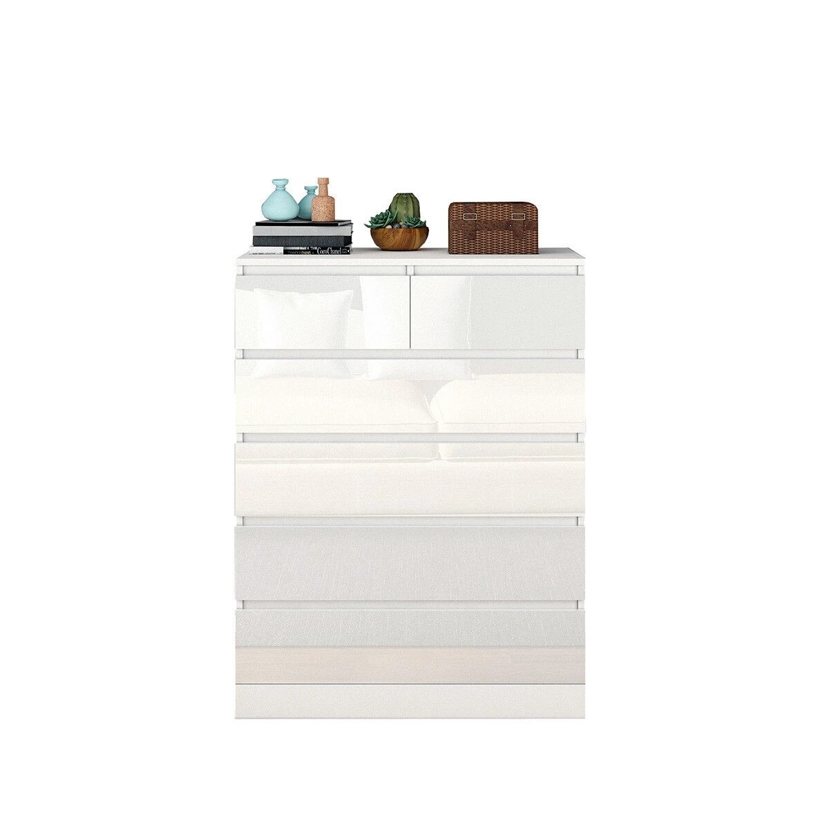 6 Ausway 6 Drawers Chest Dresser Bedside Table Tallboy Storage Cabinet, 6 of 7