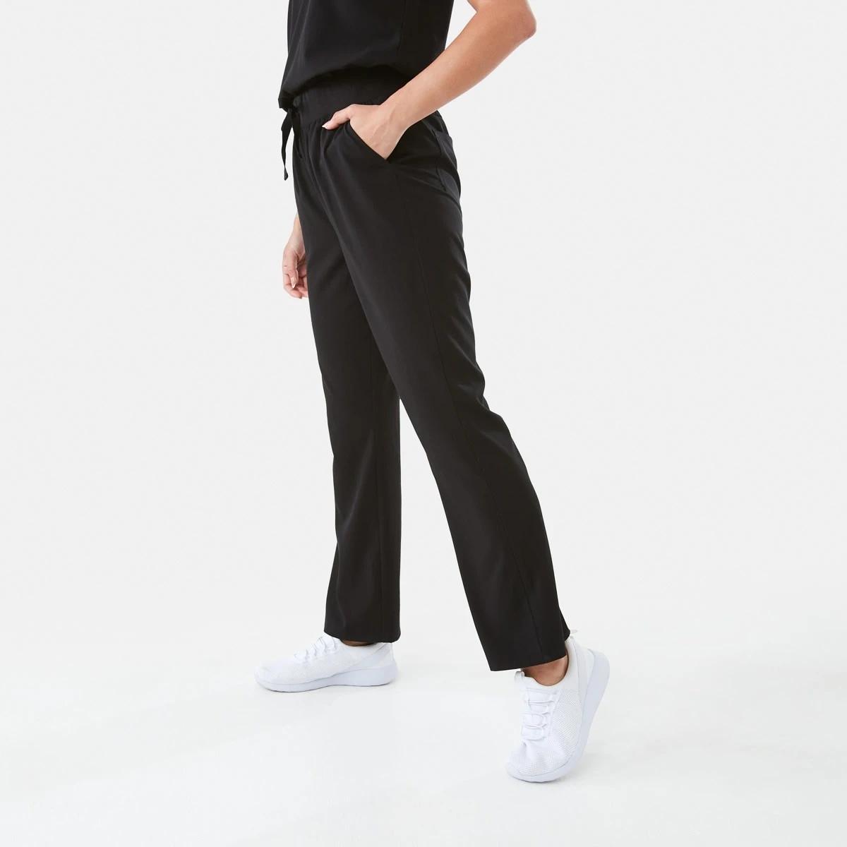 2 Work Flare Scrub Pants BLACK, 2 of 7
