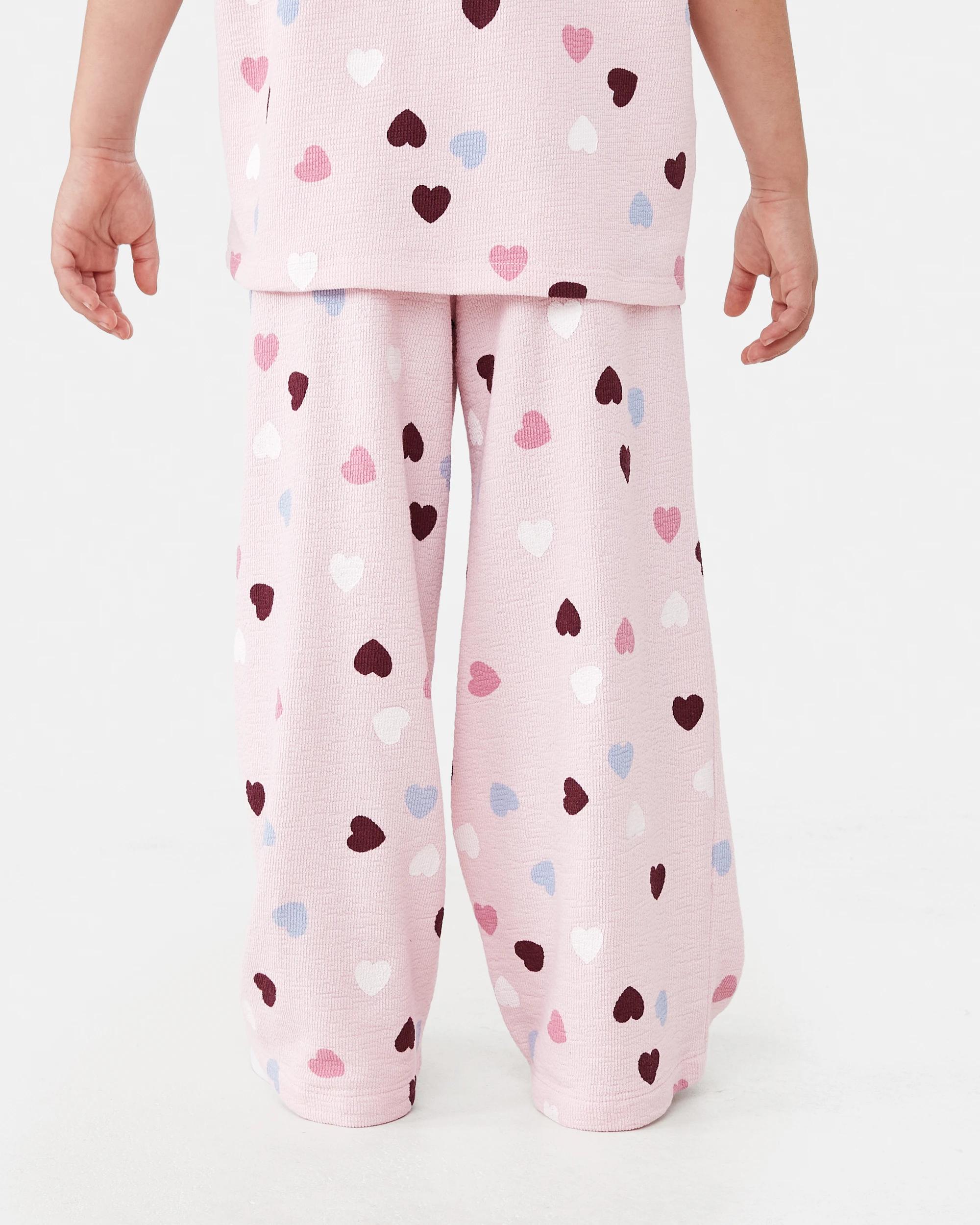 2 Slub Jacquard Pants Pnk Heart, 2 of 6