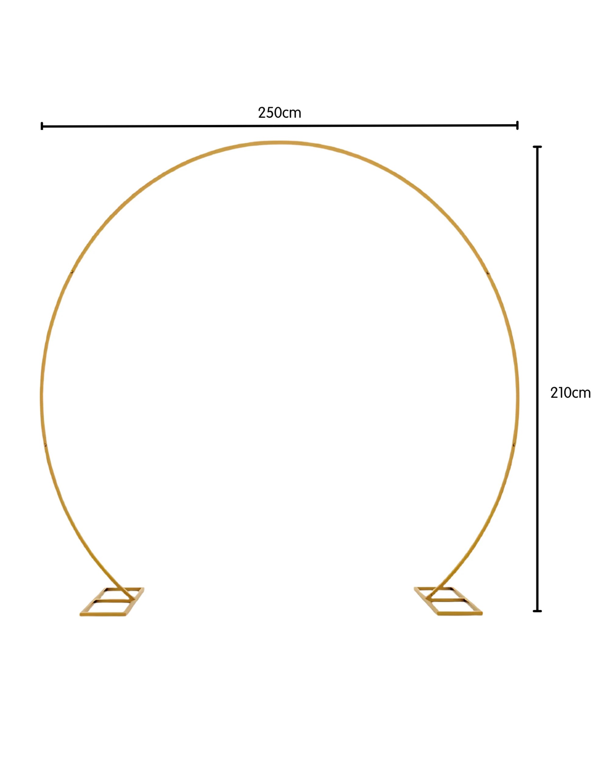 4 Party Maker Metal Semi-Circle Arch Frame 2.5m - Gold, 4 of 4