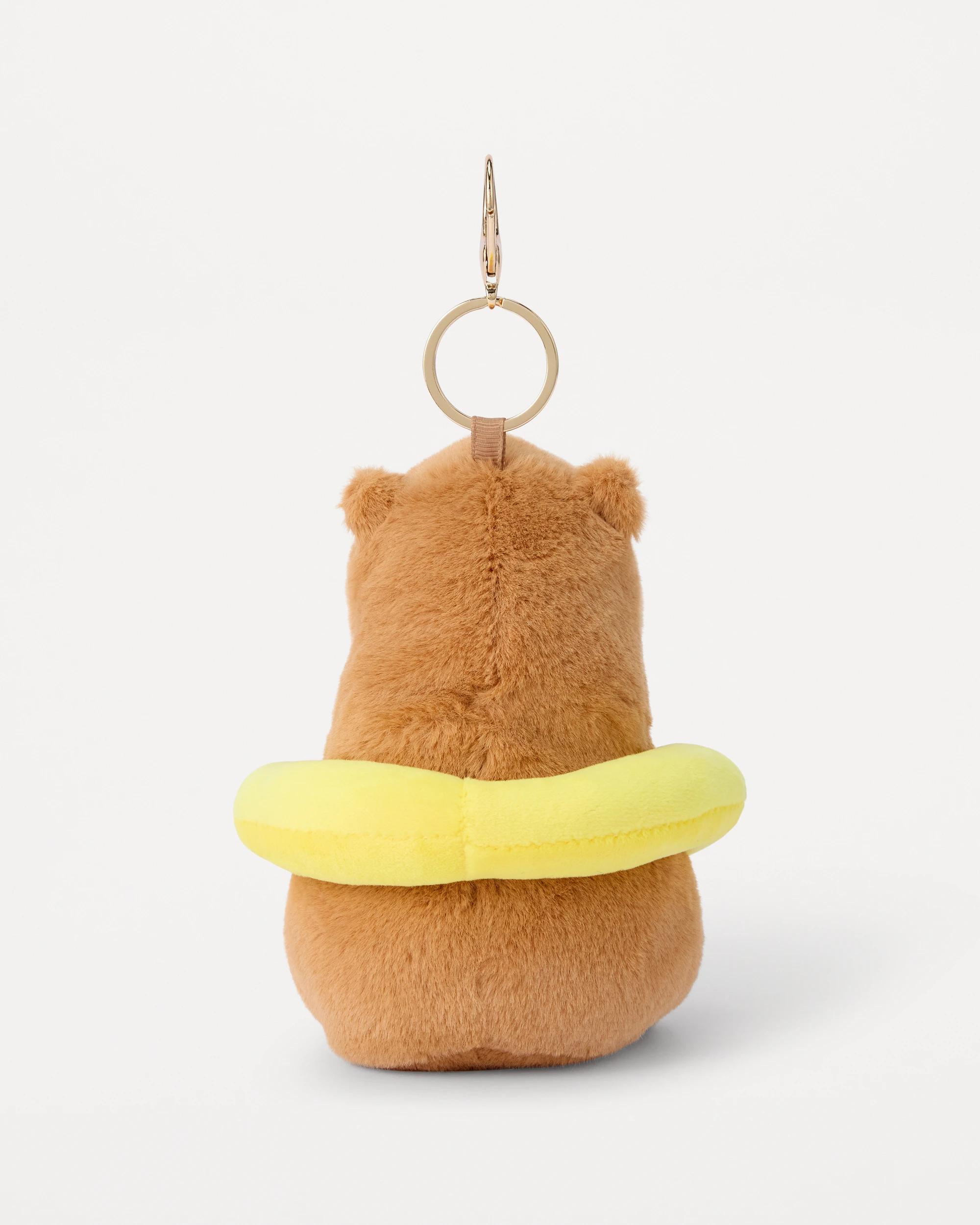 3 Duck Capybara Charm Keyring - Brown, Yellow and Gold Tone Brown, 3 of 5