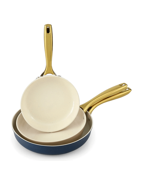 5-star Chef Frying Pan 3PCS Shades Frypan Set Ceramic Coating Multi Colour - Multi