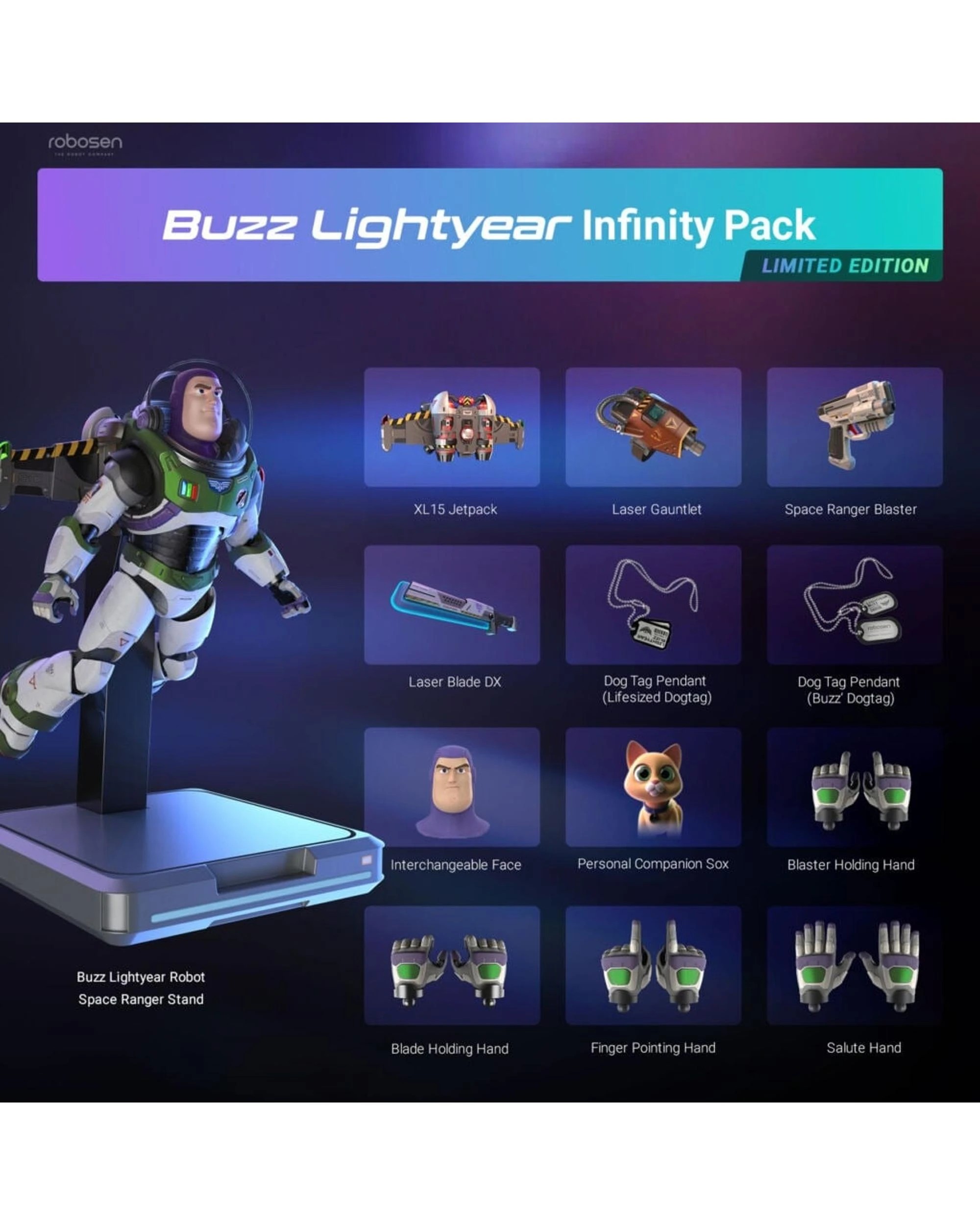 3 Robosen Buzz Lightyear Infinity Pack Limited Edition Robot, 3 of 10