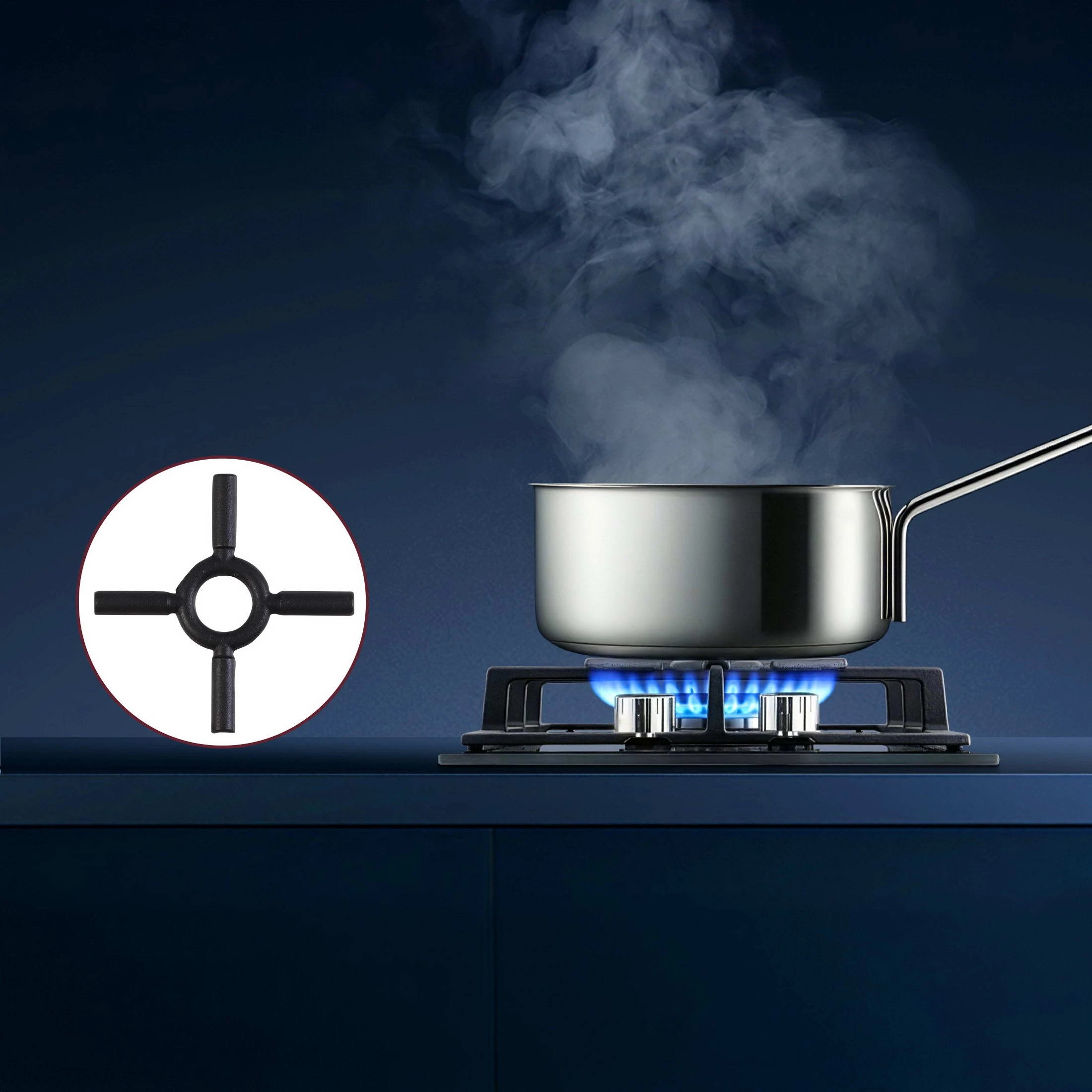 Devanti Gas Cooktop 30cm 2 Burner Built-in Stove Glass Cook Top NG LPG ...