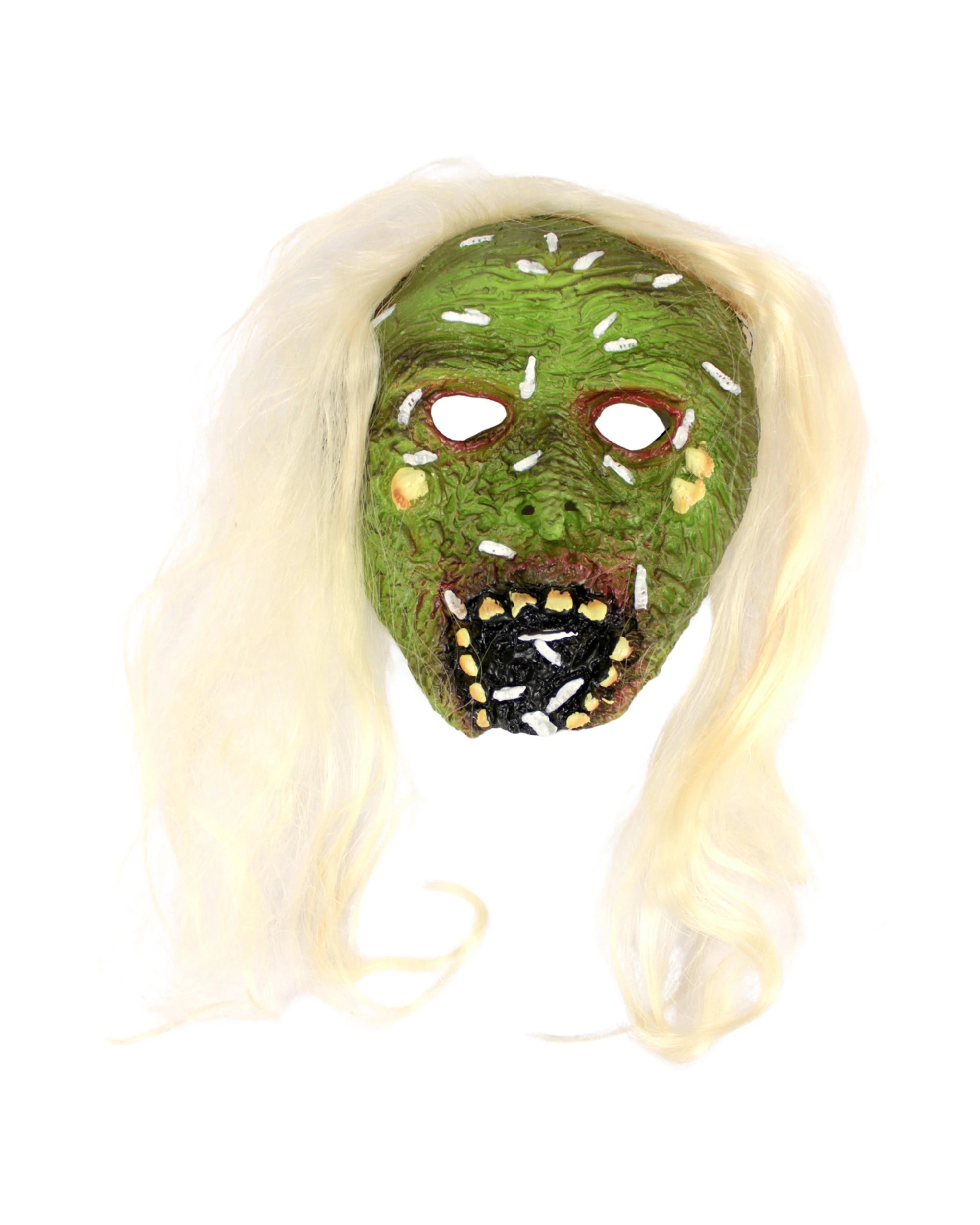 1 Widmann Kids Toxic Zombie Latex Mask - One Size - Green, 1 of 4