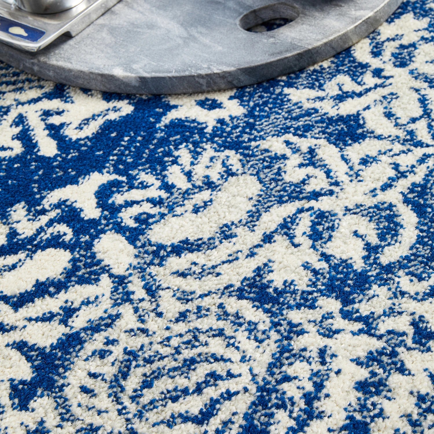 8 Common Ground Rugs Phantom 358 200x200cm - Medium Round Power Loomed Pet Friendly Rug - Blue, 8 of 9