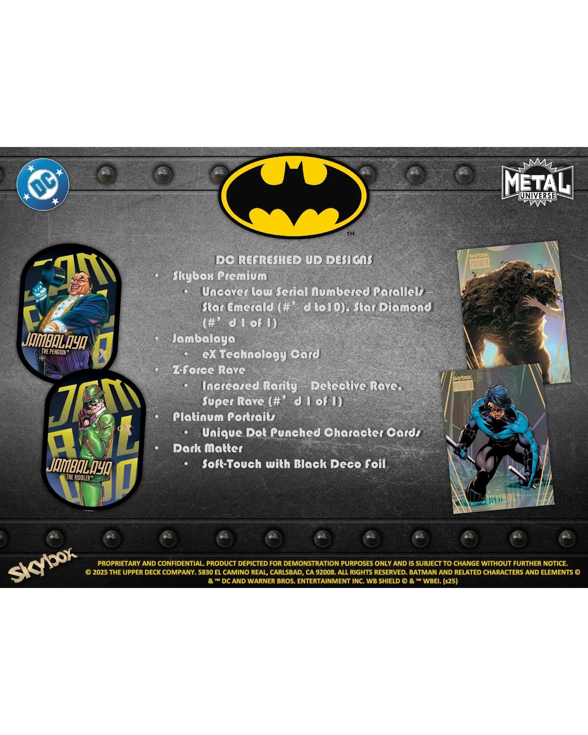 4 Upper Deck 2025 DC Skybox Metal Universe Batman Hobby Pack, 4 of 5