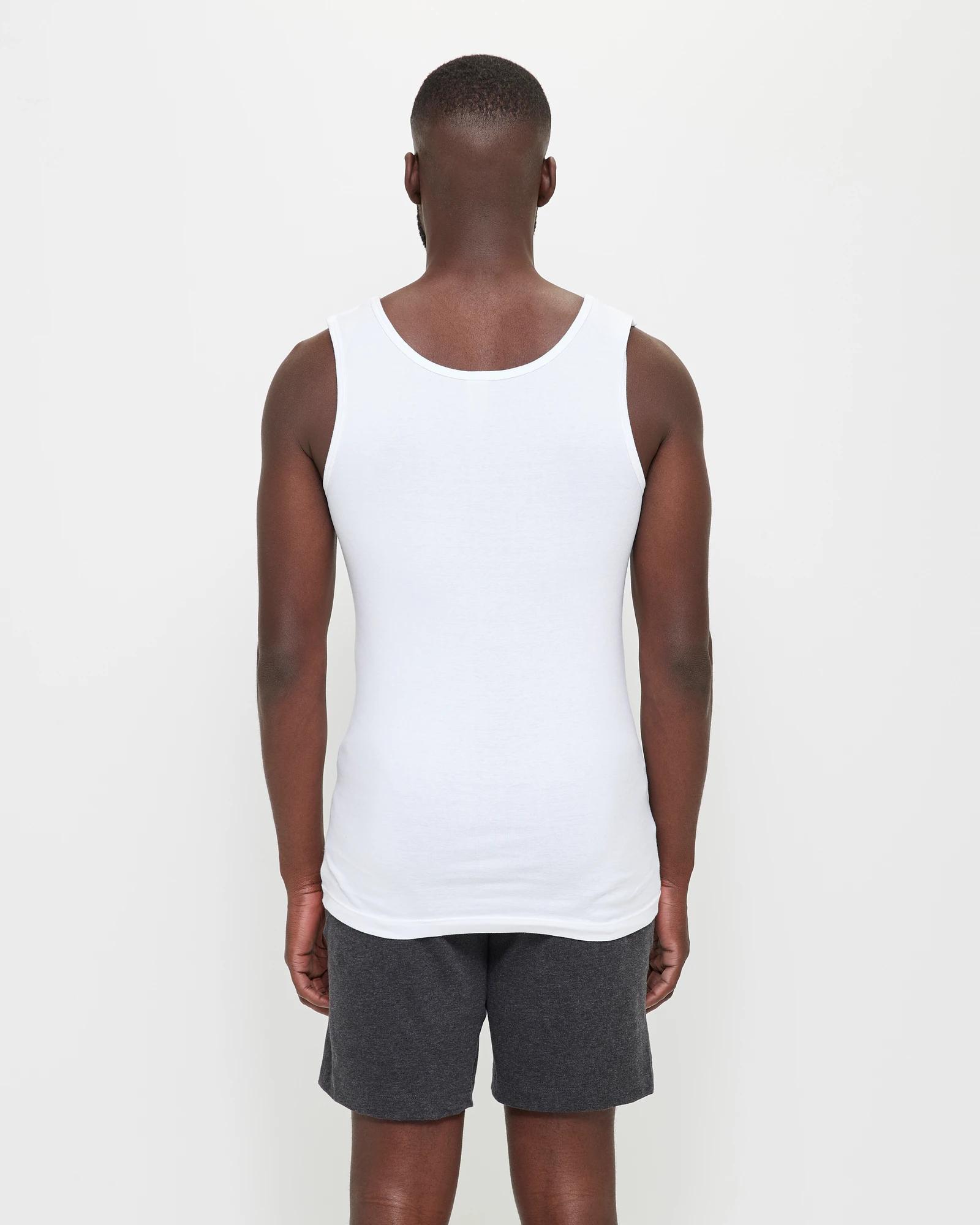 5 Maxx 6 Pack Seamfree Singlets WHITE, 5 of 6