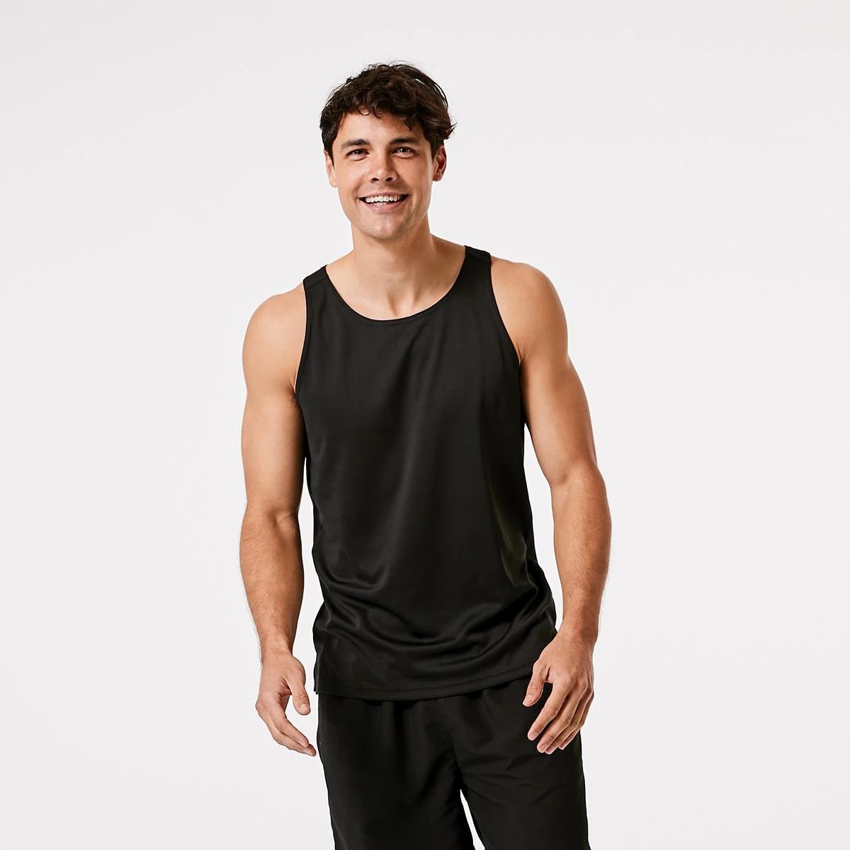 1 Active Mens Mesh Tank BLACK, 1 of 5