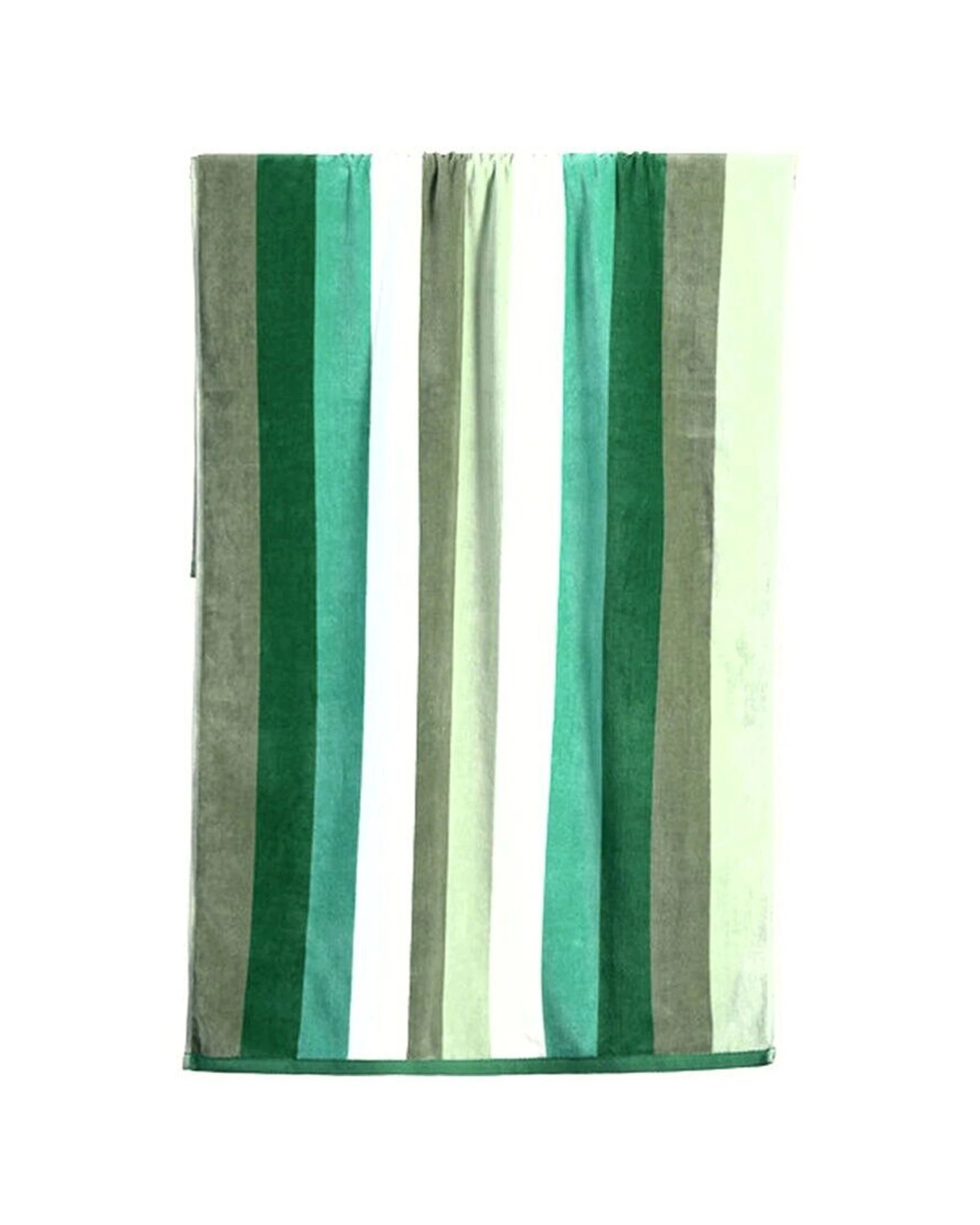 2 Canningvale Sorrentina Velour 2PK 100% Cotton Beach Towel Set 80x160cm Verde - Green, 2 of 4