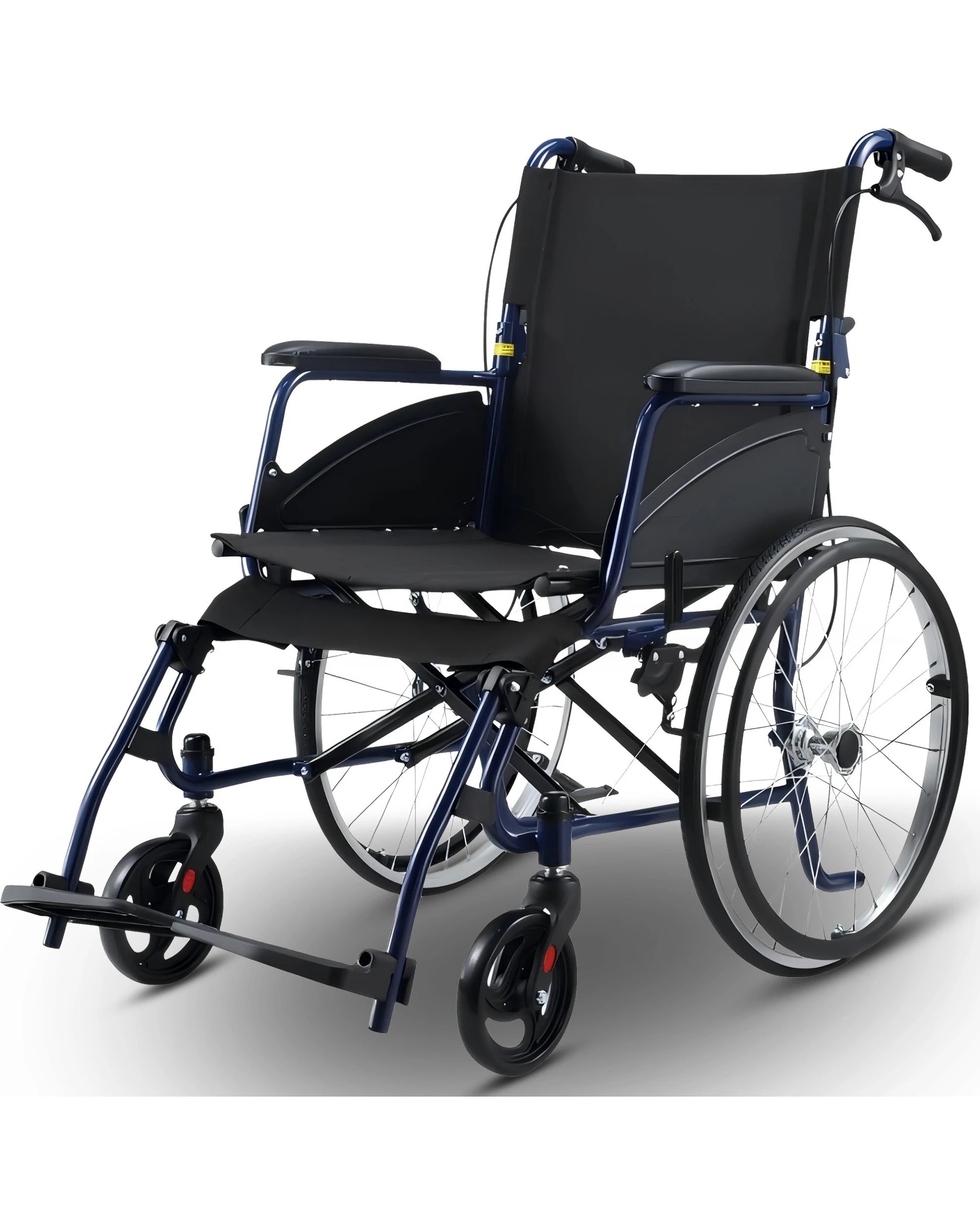 4 Orthonica Wheelchair 20in Wheel Chair Steel Frame Mobility Aid Self Propelled Foldable - Black, 4 of 7