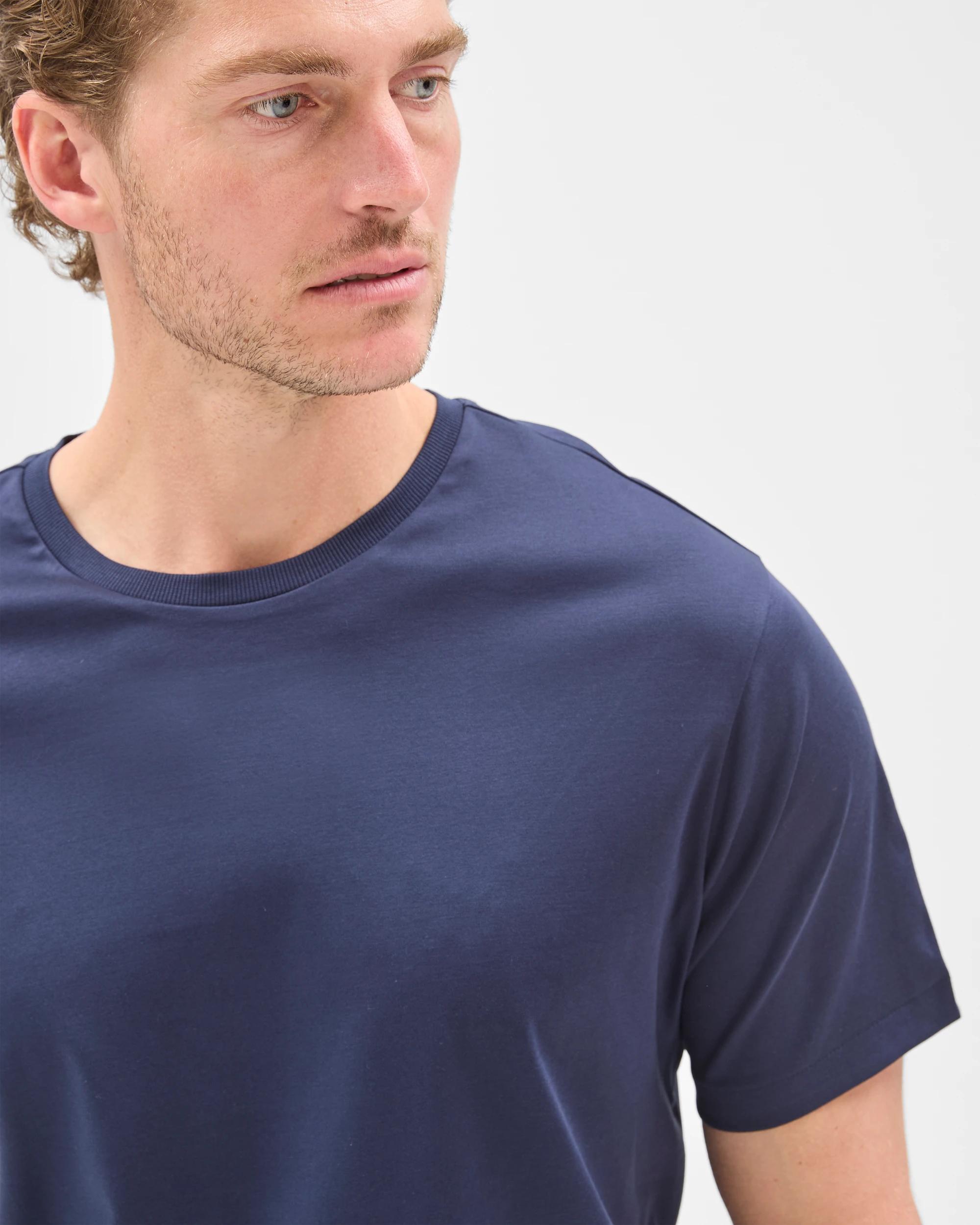 2 Preview Australian Cotton Interlock T-Shirt NAVY, 2 of 7