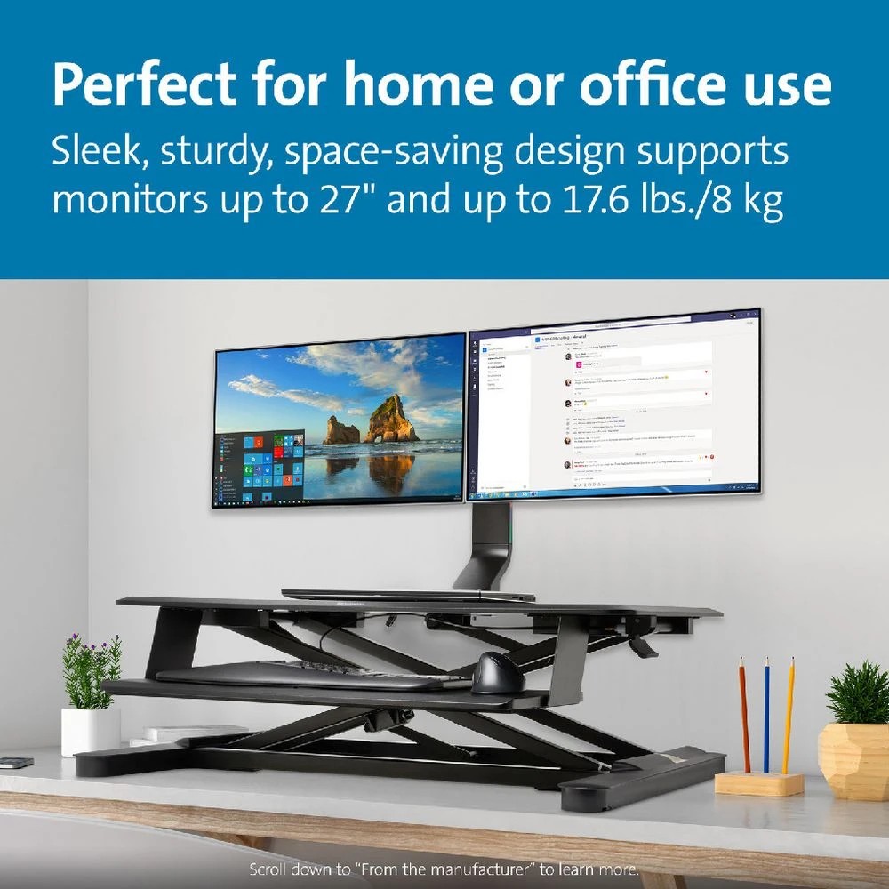 8 Kensington Space-Saving Dual Monitor Arm 17"-27", 8 of 10