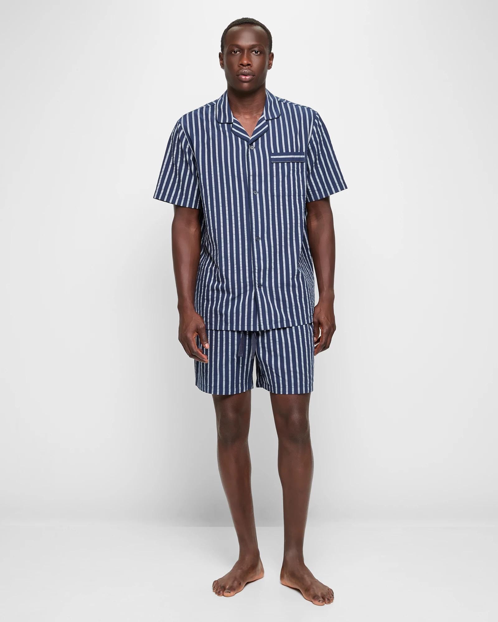 1 Target Poplin Short Pyjama Set NAVY STRIPE, 1 of 3