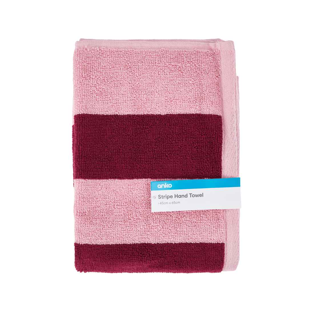 5 Stripe Cotton Hand Towel - Berry, 5 of 5
