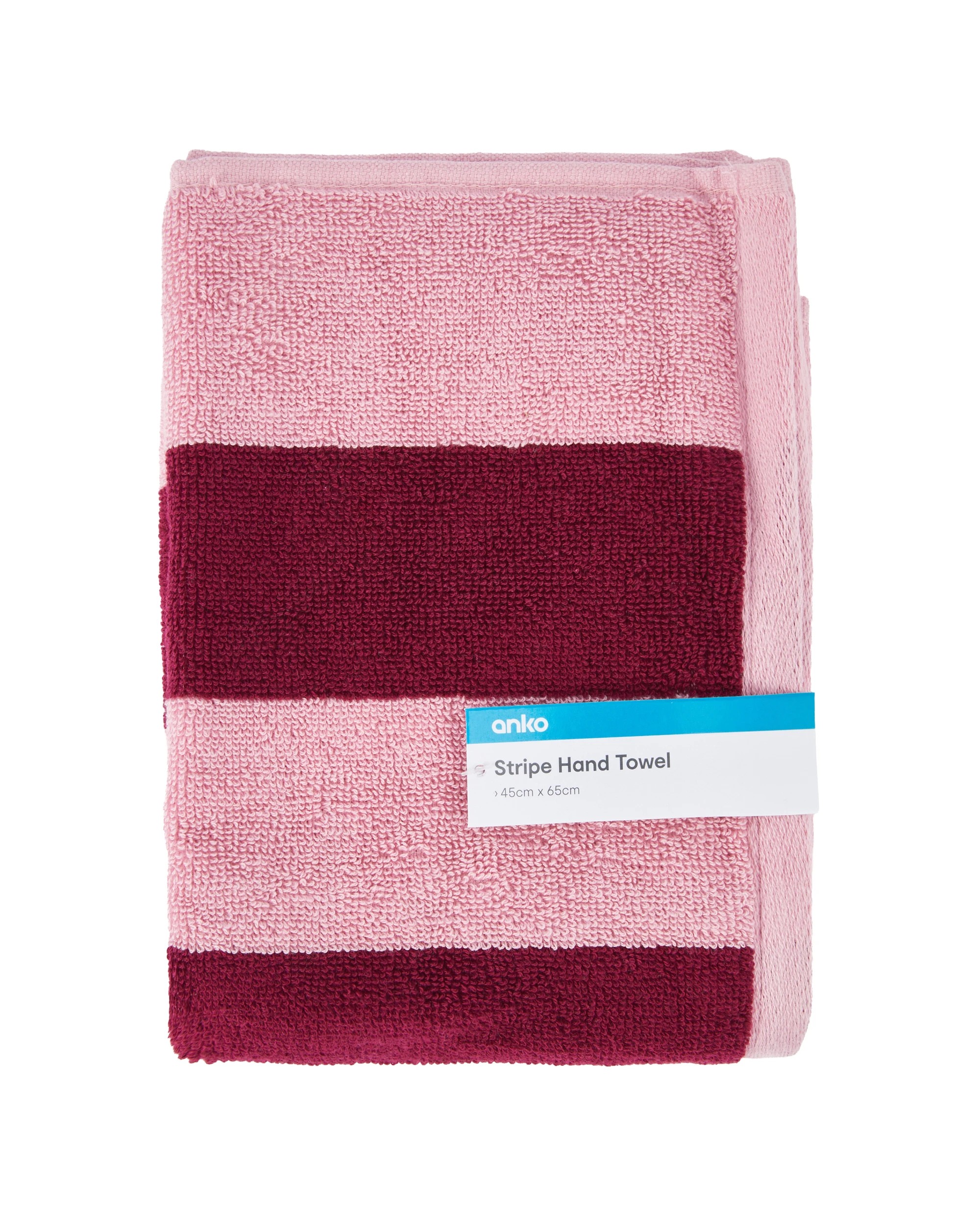 5 Stripe Cotton Hand Towel - Berry, 5 of 5