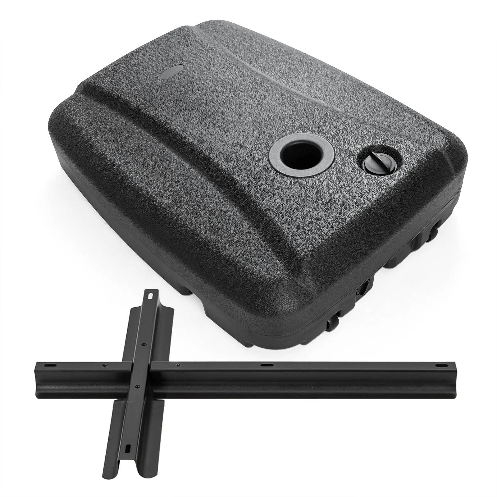 1 Costway 100KG Cantilever Umbrella Base Fillable Offset Umbrella Stand - Black, 1 of 1