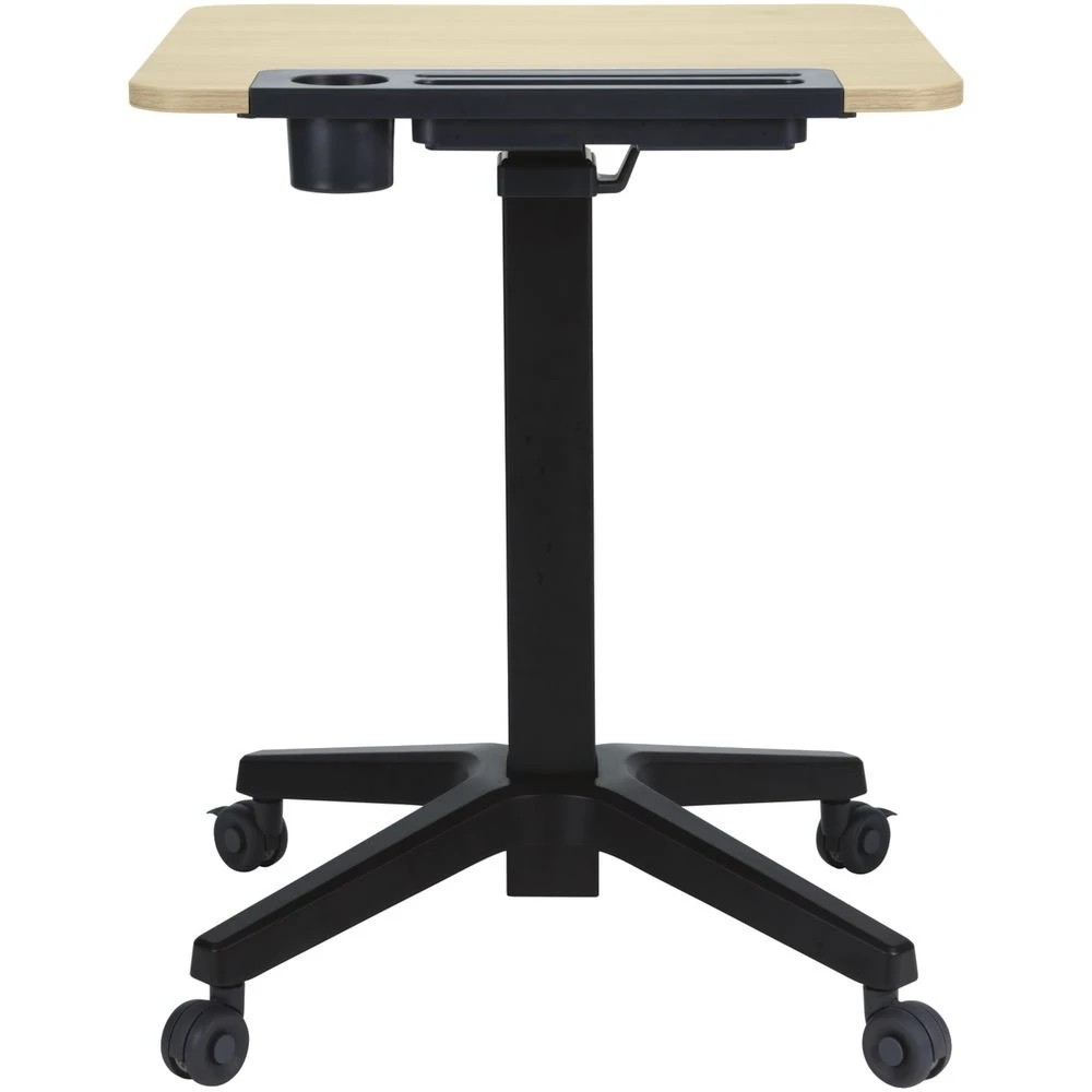 2 Height Adjustable Portable Desk or Lectern Oak/Black Desks, Tables and Workstations, 2 of 4