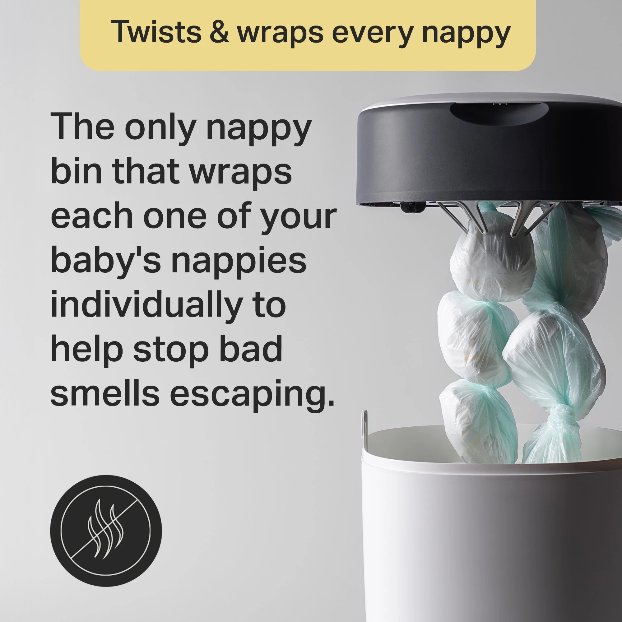 4 Tommee Tippee Twist & Click Advanced Nappy Disposal System - White, 4 of 7