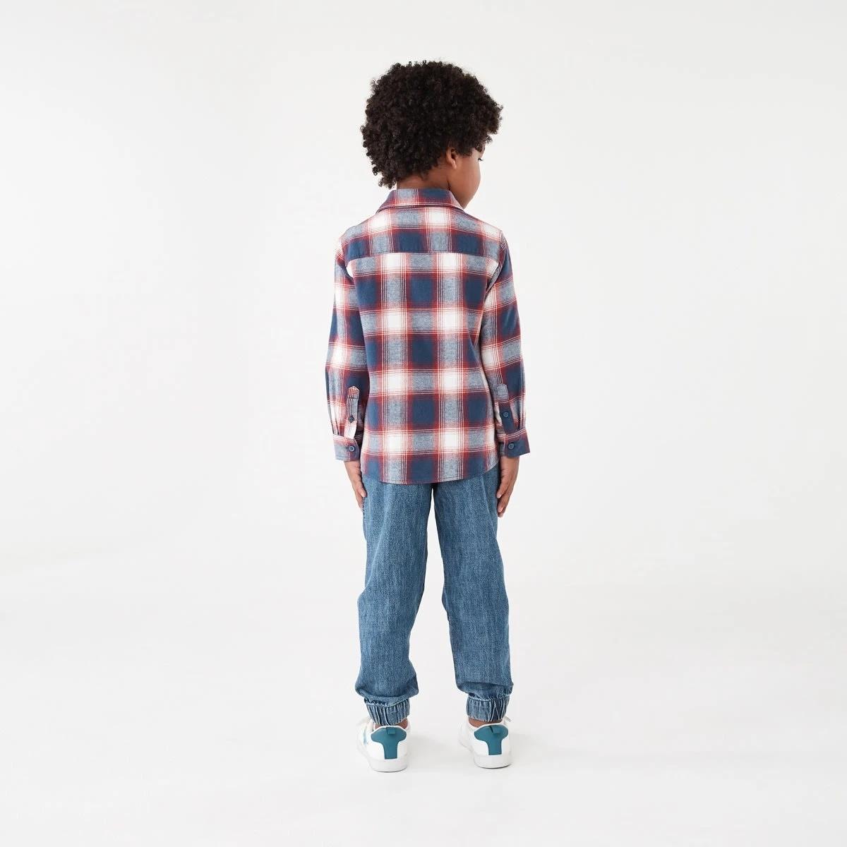 7 Yarn Dyed Flannel Shirt Blu Check, 7 of 9