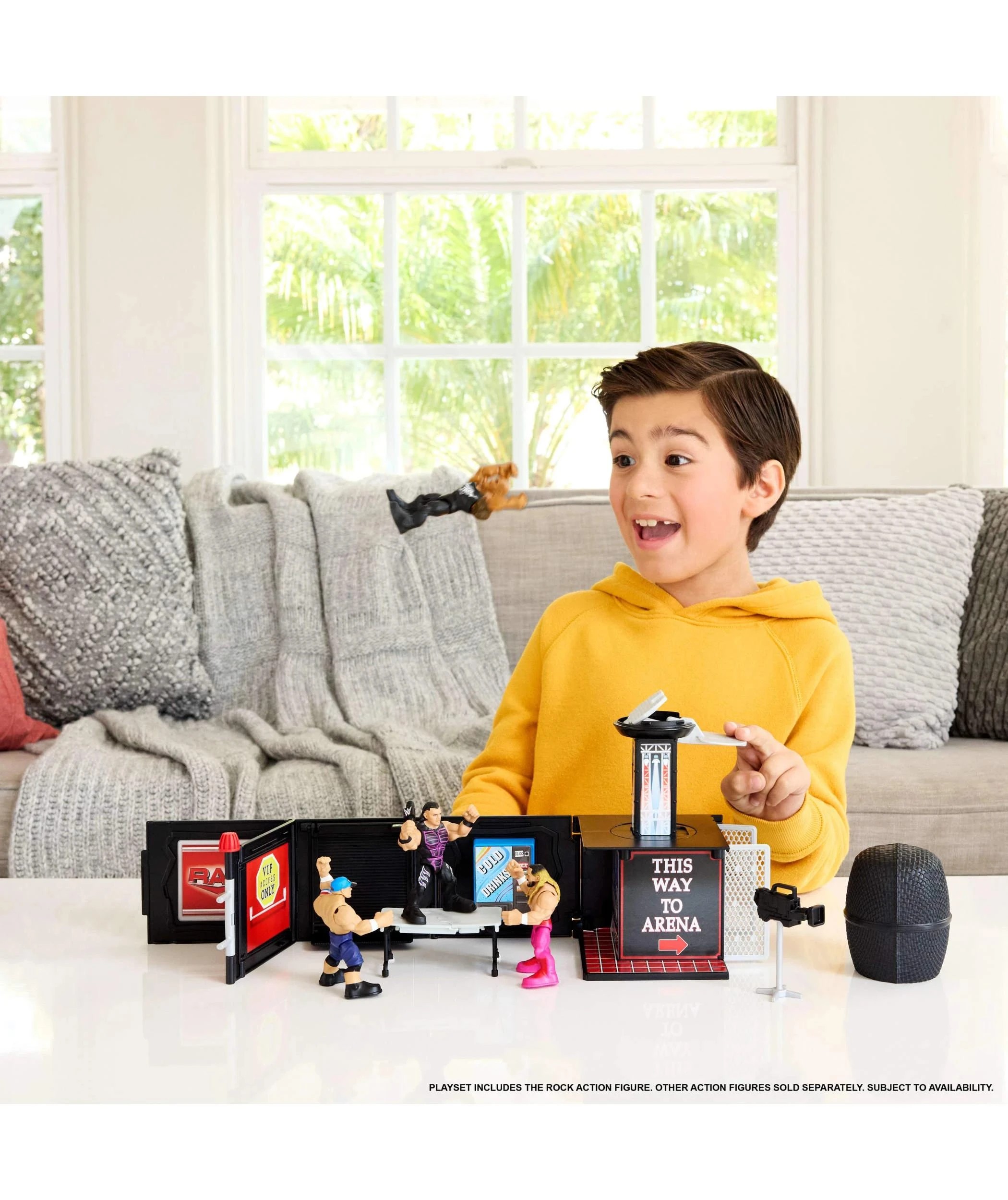 3 Mattel WWE Knuckle Crunchers Final Boss Microphone Playset - Multi, 3 of 6