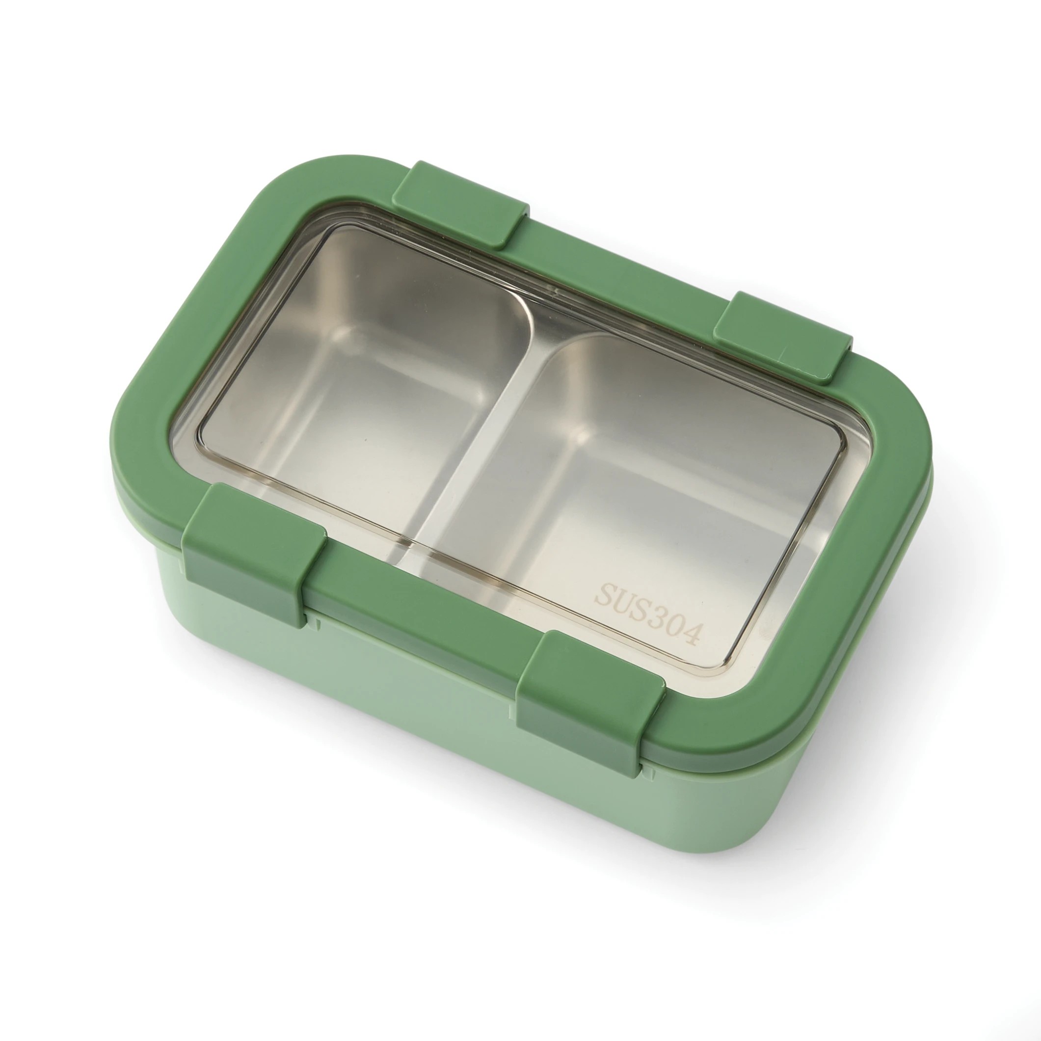 2 550ml Green Stainless Steel Lunch Box, 2 of 10