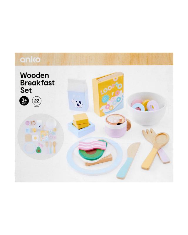 22 Piece Wooden Breakfast