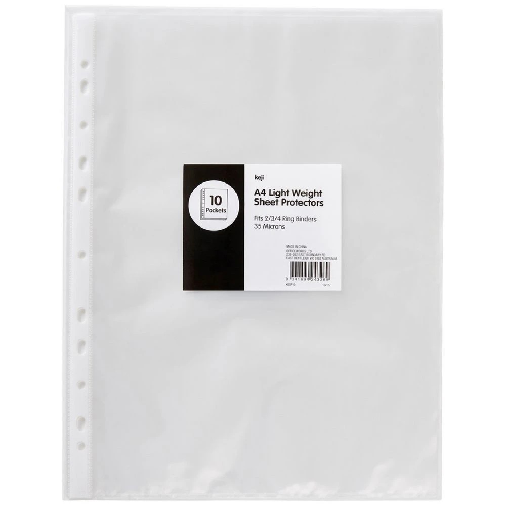 1 Keji Sheet Protector A4 Light Weight 10 Pack, 1 of 5