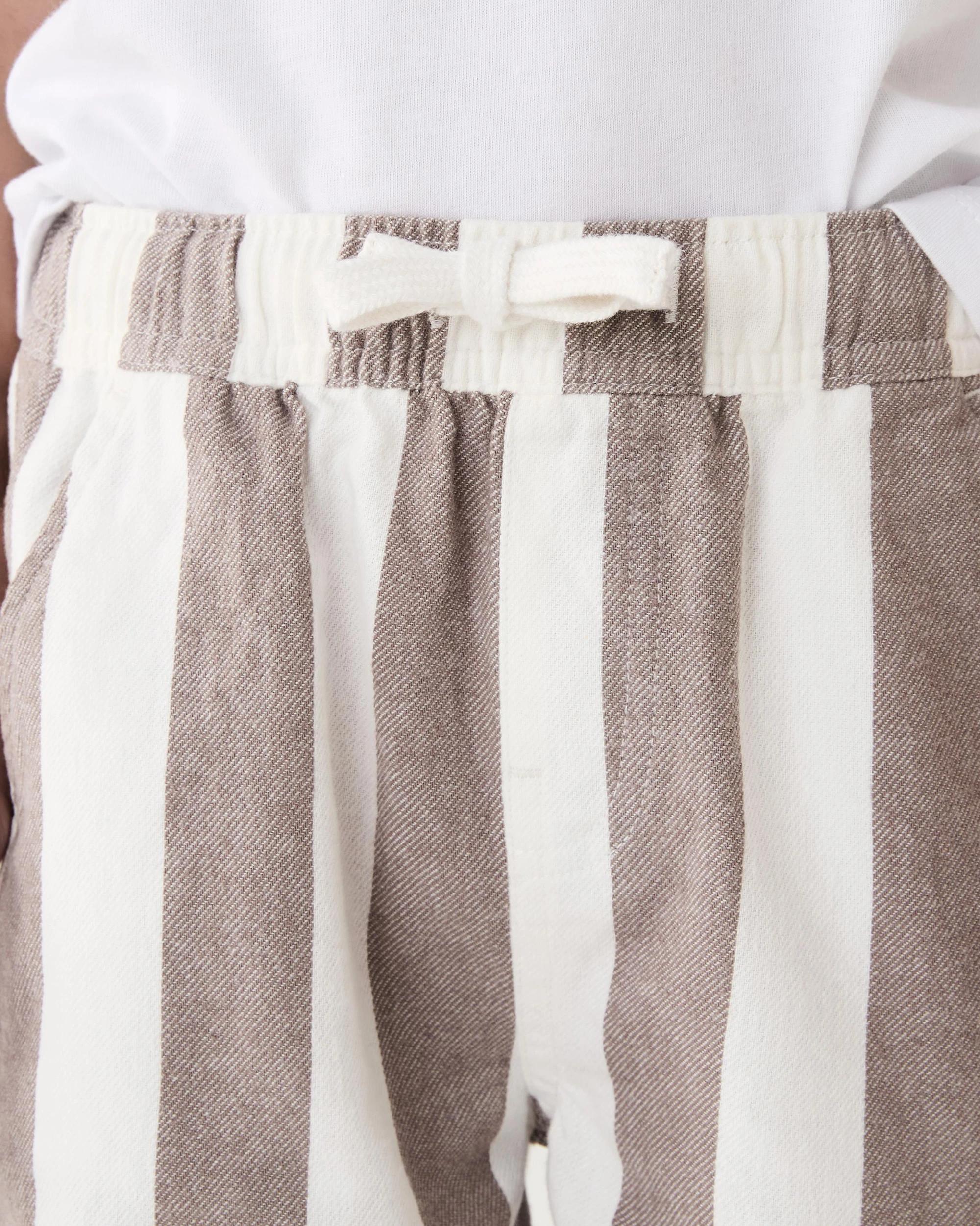 3 Oxford Volley Shorts Brn Stripe, 3 of 5