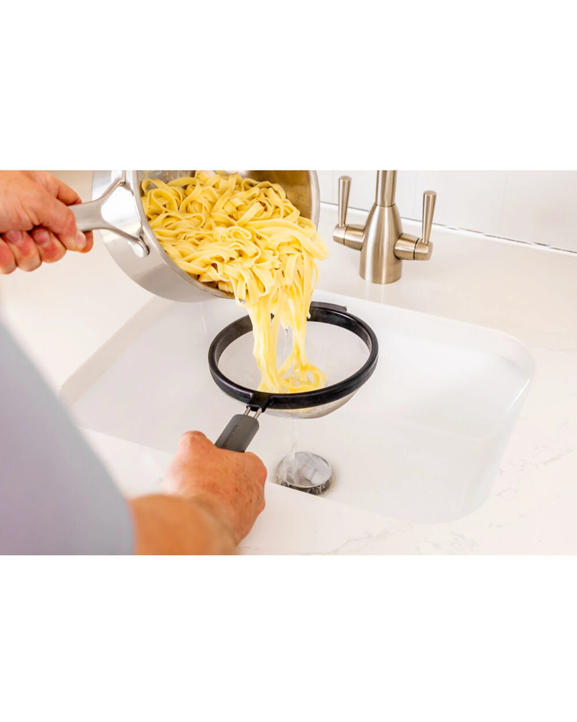 6 KitchenAid 2PK Classic Wire Mesh Sieve Strainer Cooking Utensil Ergonomic Handle - Charcoal, 6 of 6