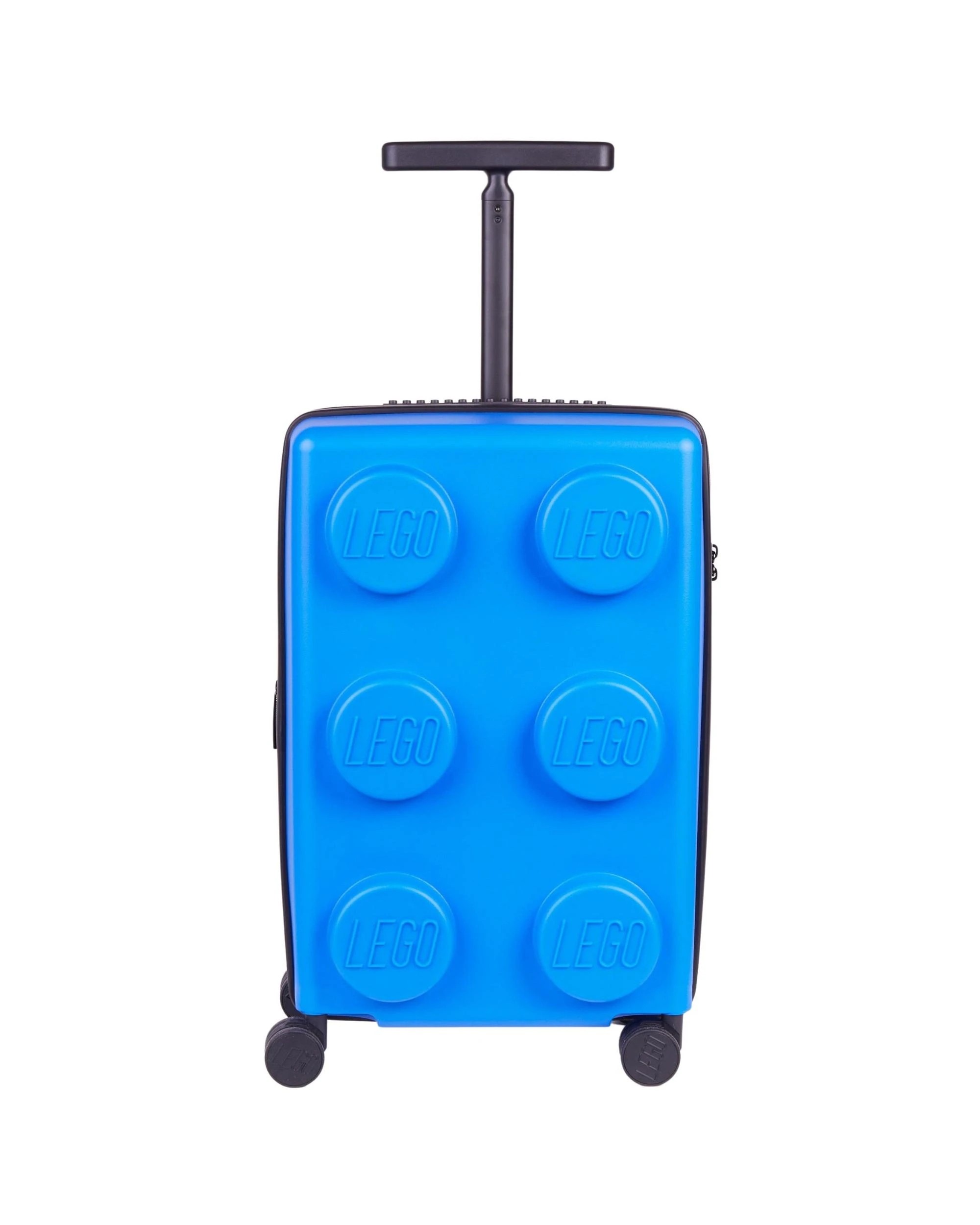 2 LEGO Brick 2x3 Bright Blue Expandable Trolley Luggage, 2 of 5