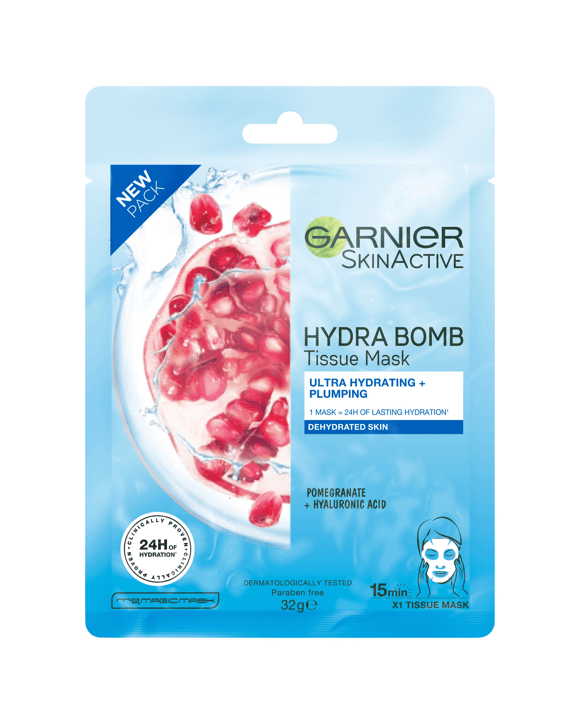 Garnier SkinActive Hydra Bomb Tissue Mask 32g - Pomegranate & Hyaluronic Acid