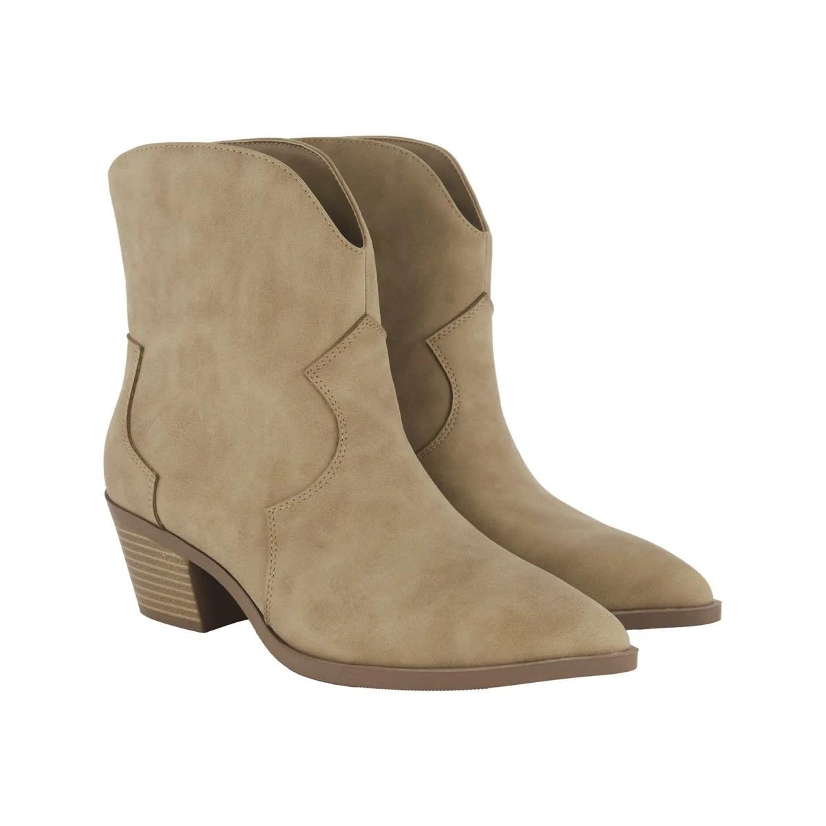 4 Western Block Heel Boots Bge Taupe, 4 of 4
