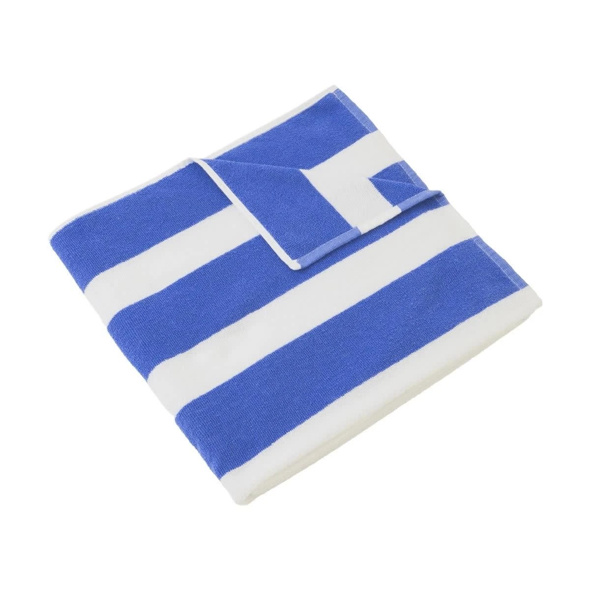 3 Stripe Cotton Beach Towel - Blue, 3 of 6