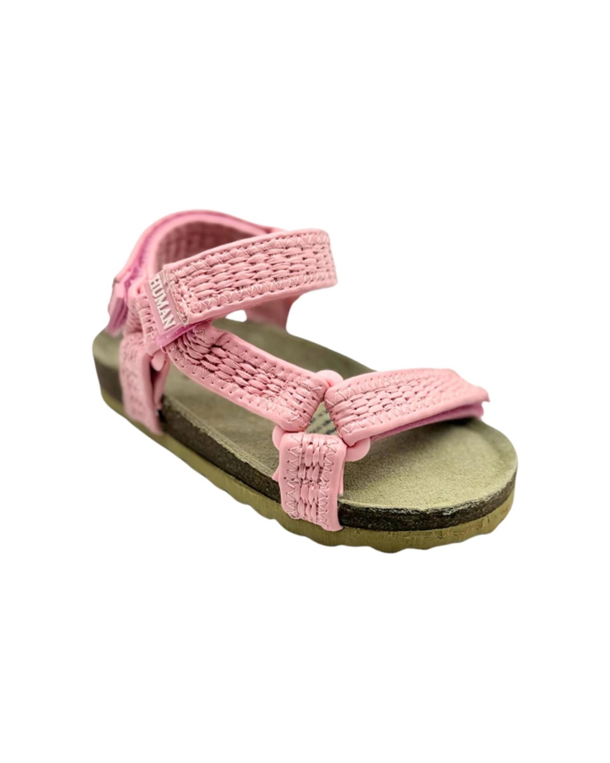 3 Human Shoes Epic Kids Raffia Upper Adjustable Straps Comfort Pink PINK, 3 of 3