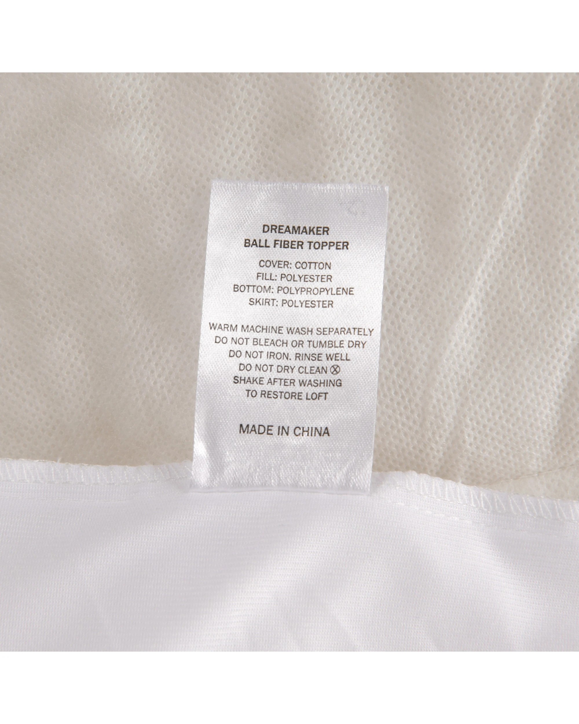 4 Dreamaker Hotel Collection Dobby Sateen Ball Fibre Mattress Topper - Single Bed - White, 4 of 7