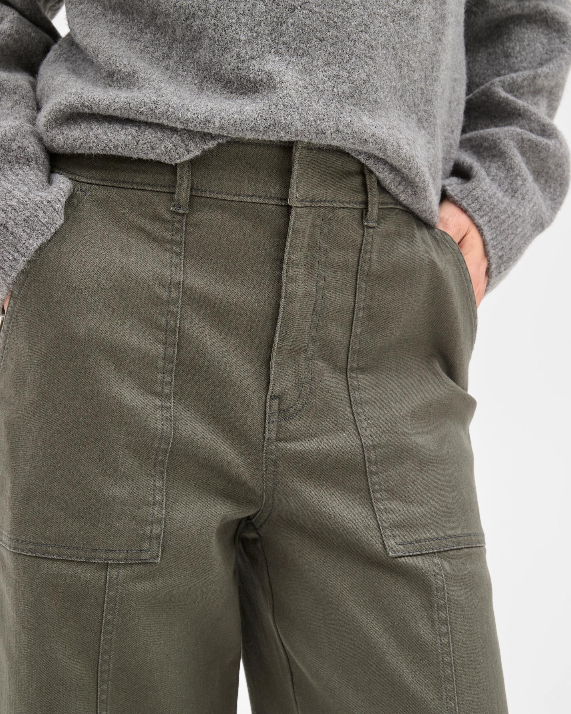 4 Target Woman Australian Cotton Blend Stretch Twill Wide Leg Pants OREGANO, 4 of 6