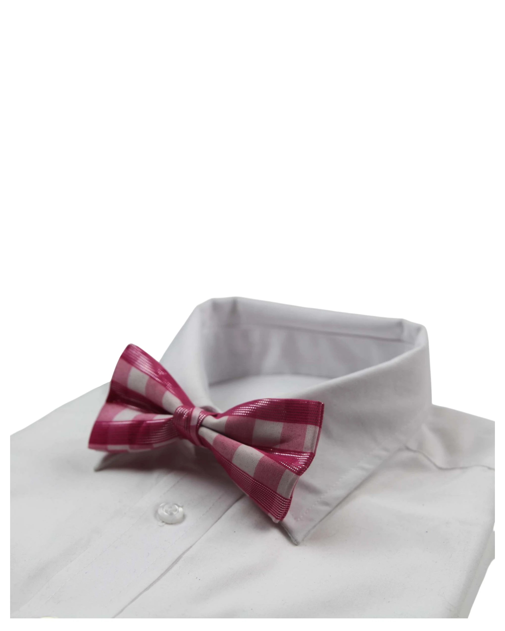 1 Zasel Mens Pink & White Cotton Bow Tie - Multi, 1 of 5
