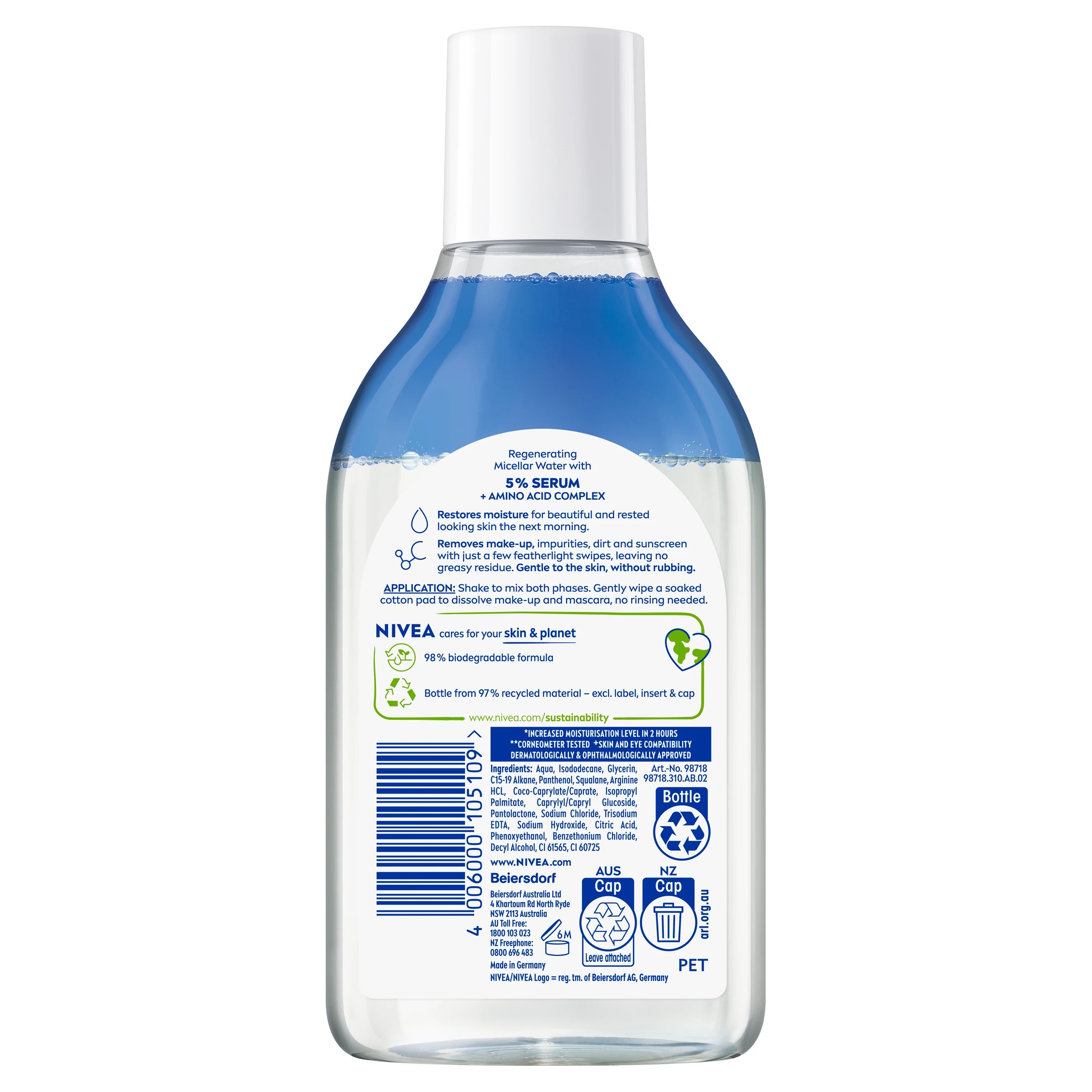 2 Nivea Regenerating Micellar Water 400ml - 5% Serum with Panthenol and Squalane, 2 of 7