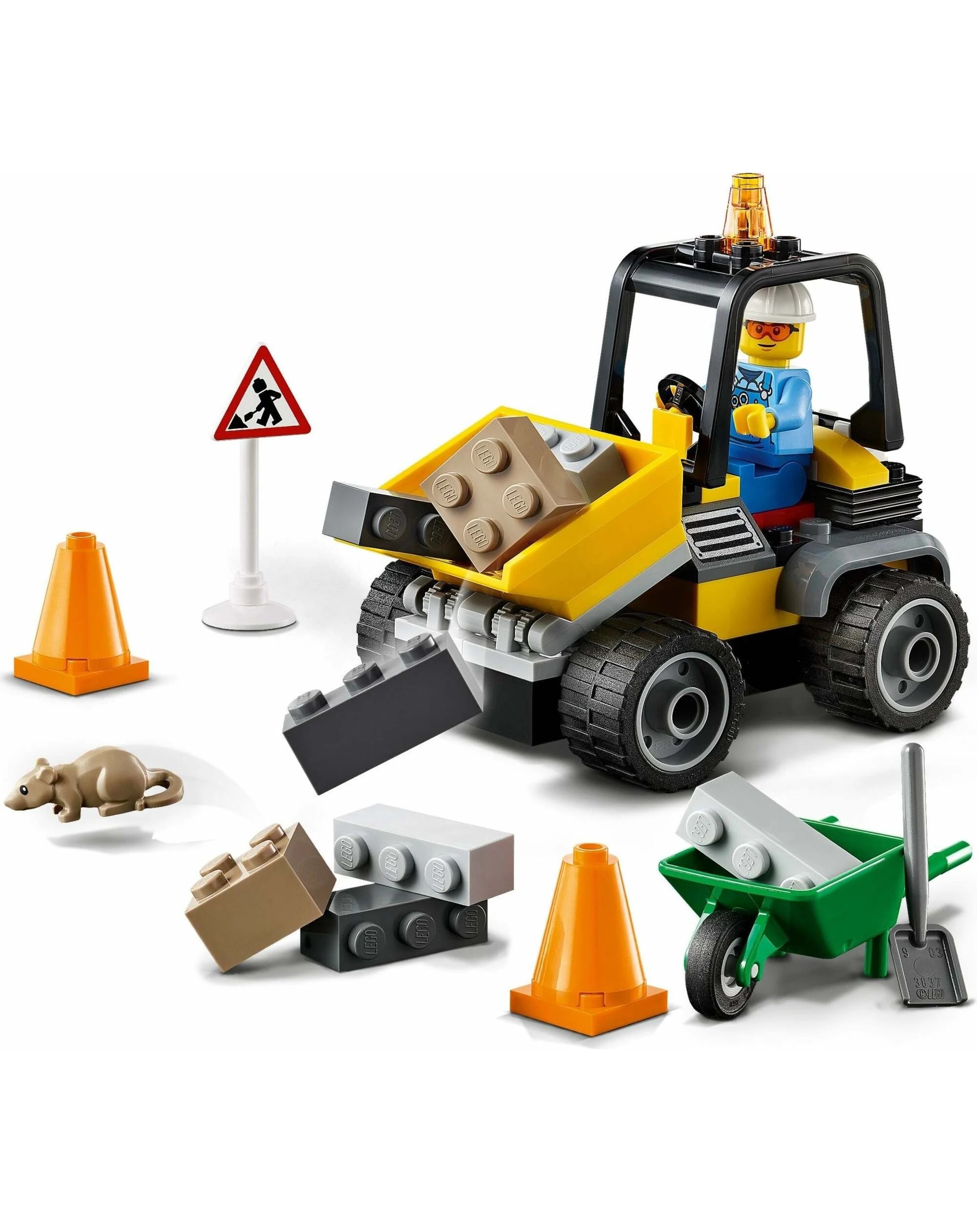 2 LEGO 60284 Roadwork Truck Toy Building Set with Minifigure, 2 of 5