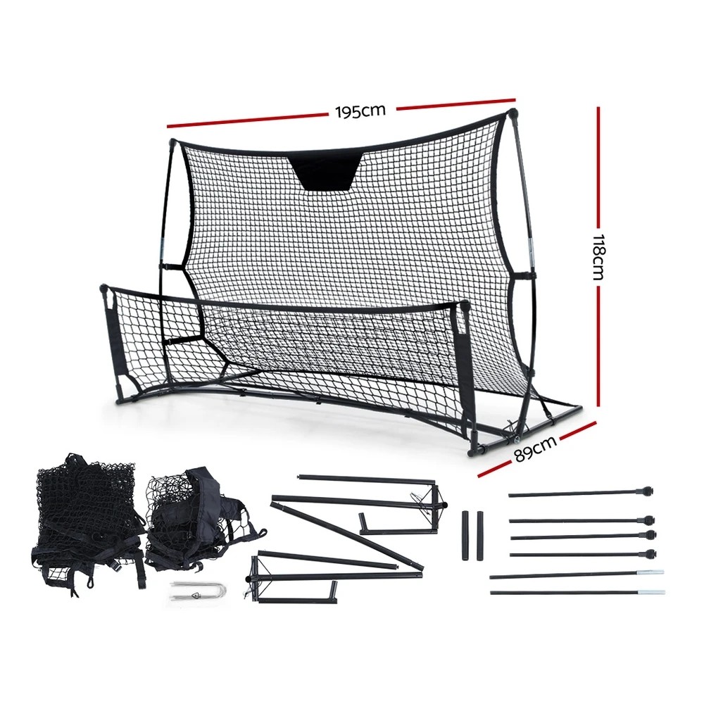 2 Everfit 1.8m Football Soccer Net Portable Goal Net Rebounder Sports Training - Black, 2 of 7
