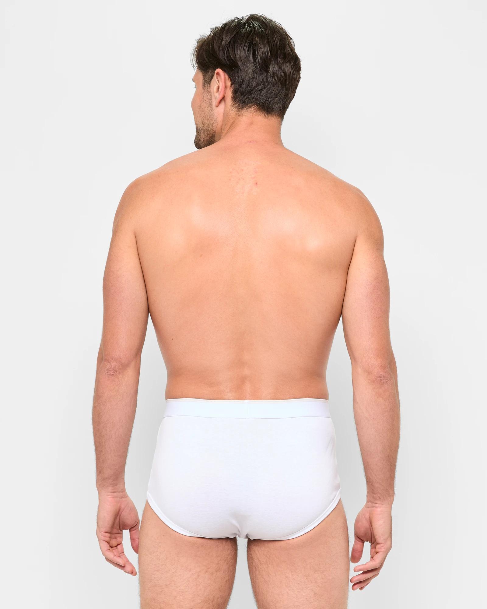 3 Australian Cotton Blend 3 Pack Classic Briefs - Maxx WHITE, 3 of 4