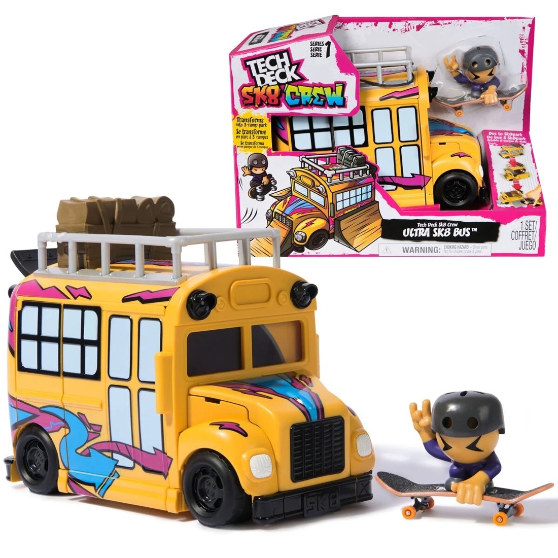1 Tech Deck 2-in-1 Transforming Ultra Sk8 Bus Set, 1 of 10