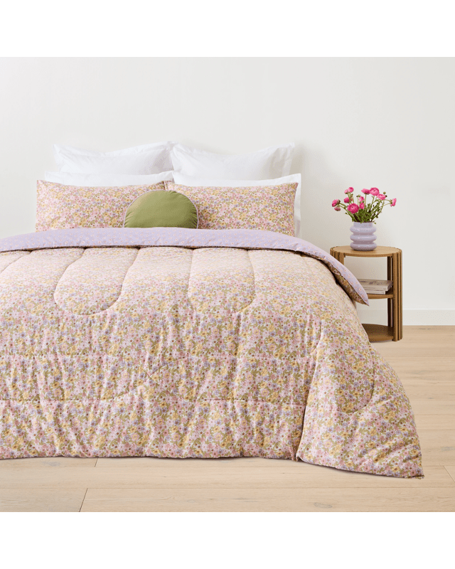 Coco Cotton Rich Reversible Comforter Set - Queen