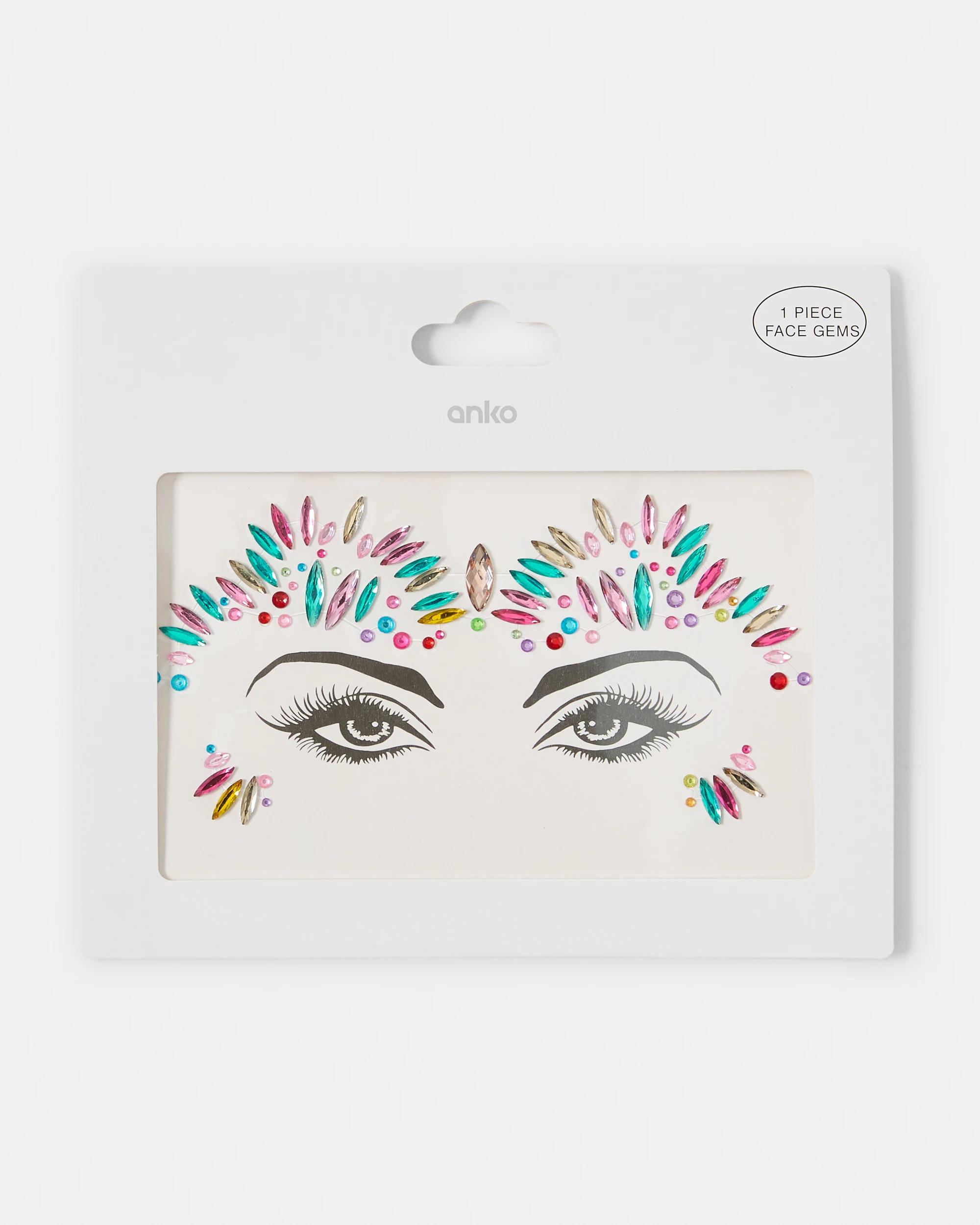 4 Face Gems - Rainbow Mutli, 4 of 5