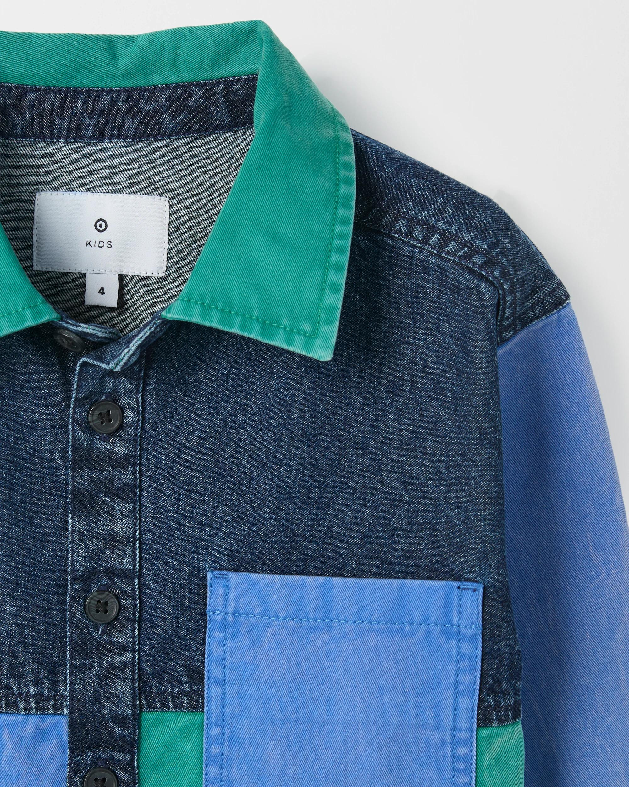 6 Target Kids Oversized Colour Block Denim Shacket MULTI, 6 of 6