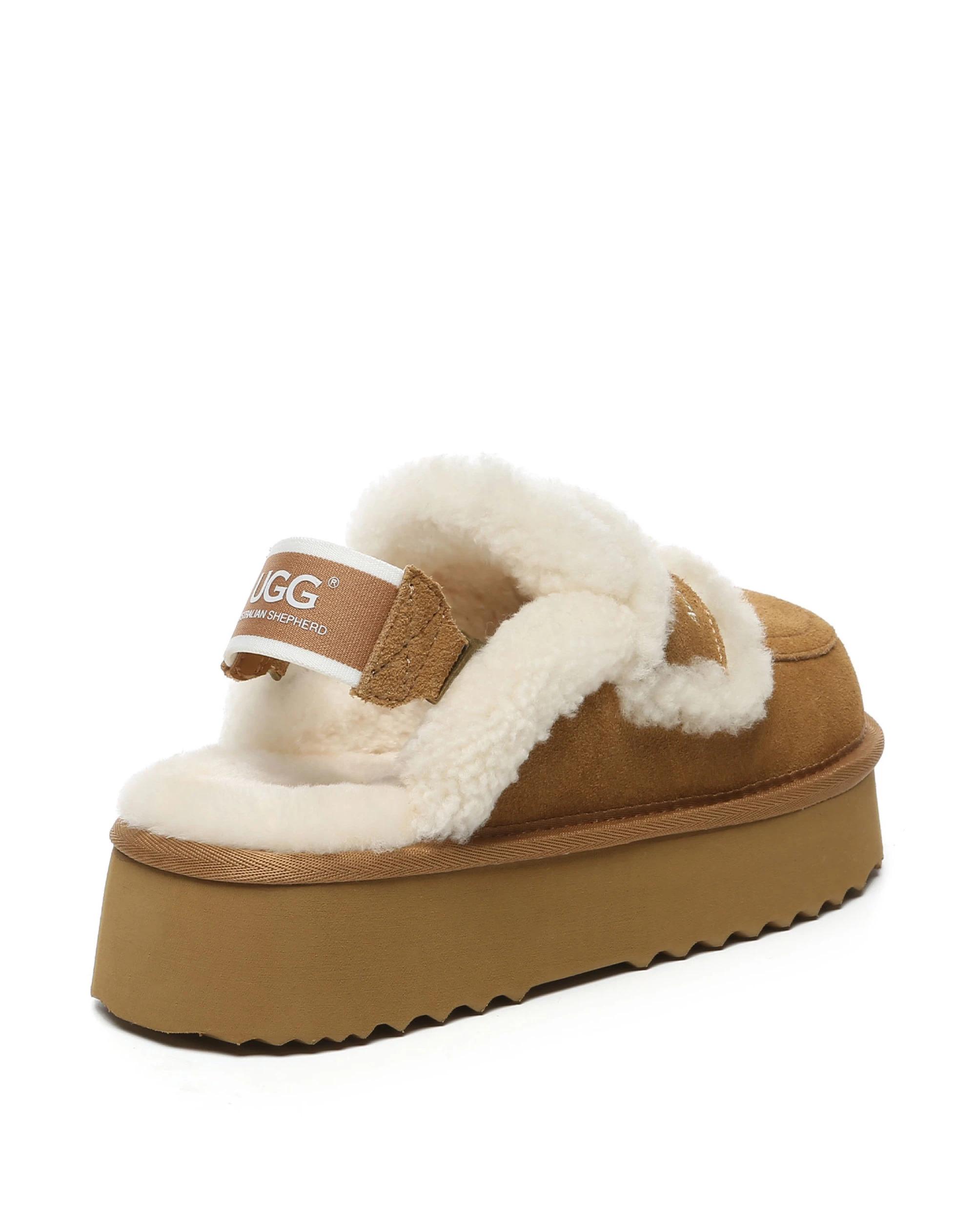 3 Australian Shepherd UGG Womens Rilee Platform CHESTNUT, 3 of 5