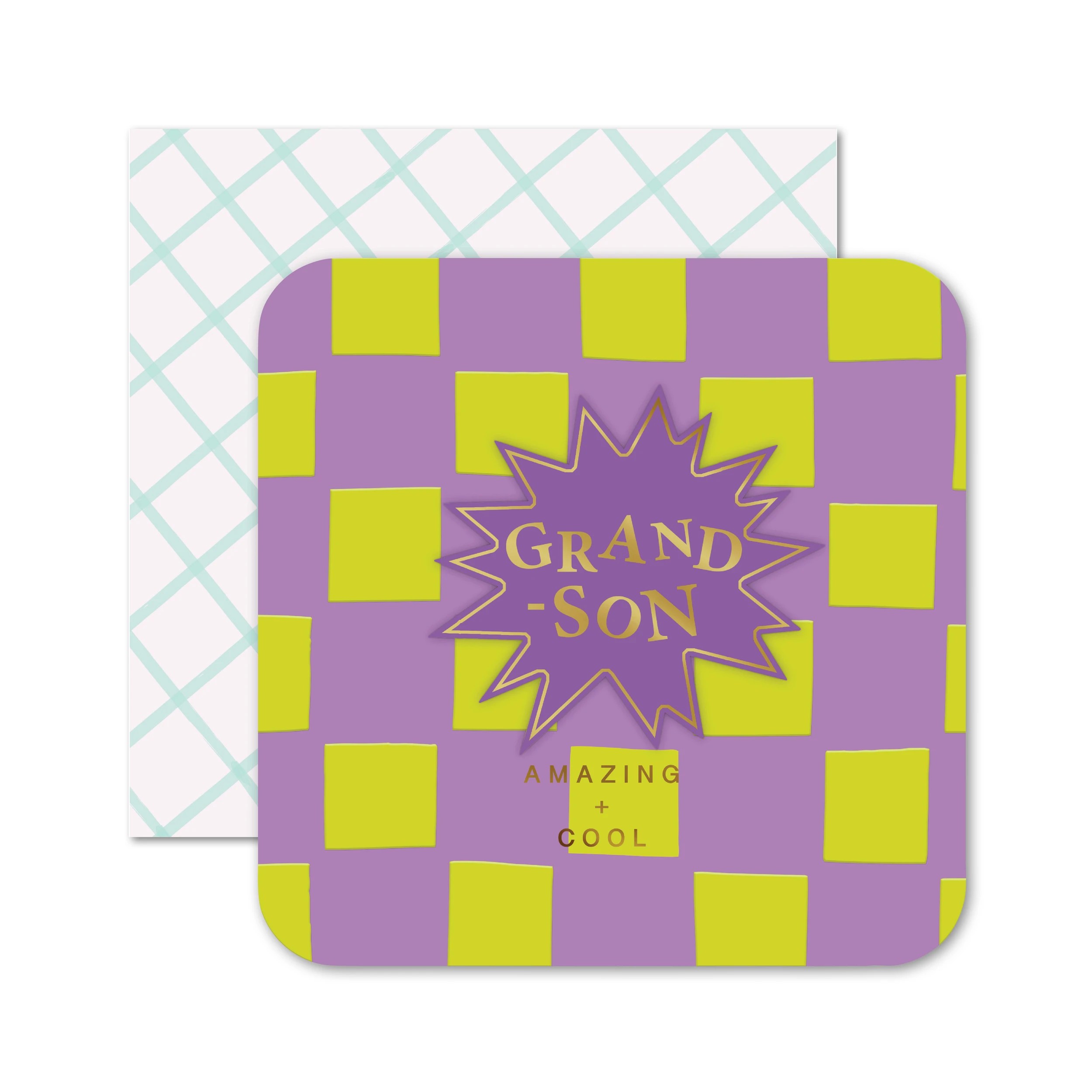 1 Hallmark Birthday Card for Grandson - Neon Pattern, 1 of 3